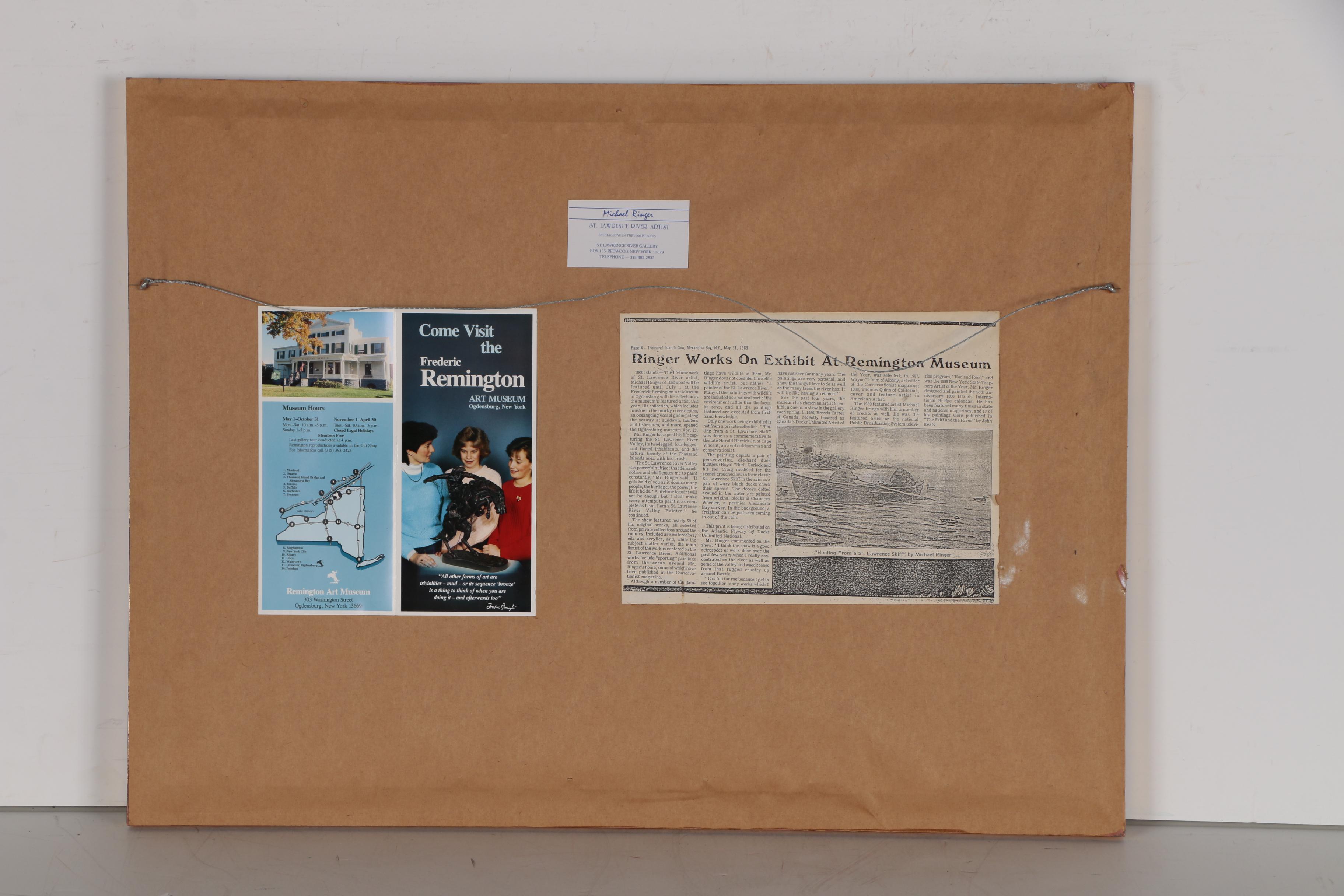 Michael Ringer Offset Lithograph "Frederic Remington Studio - 1000 Islands"