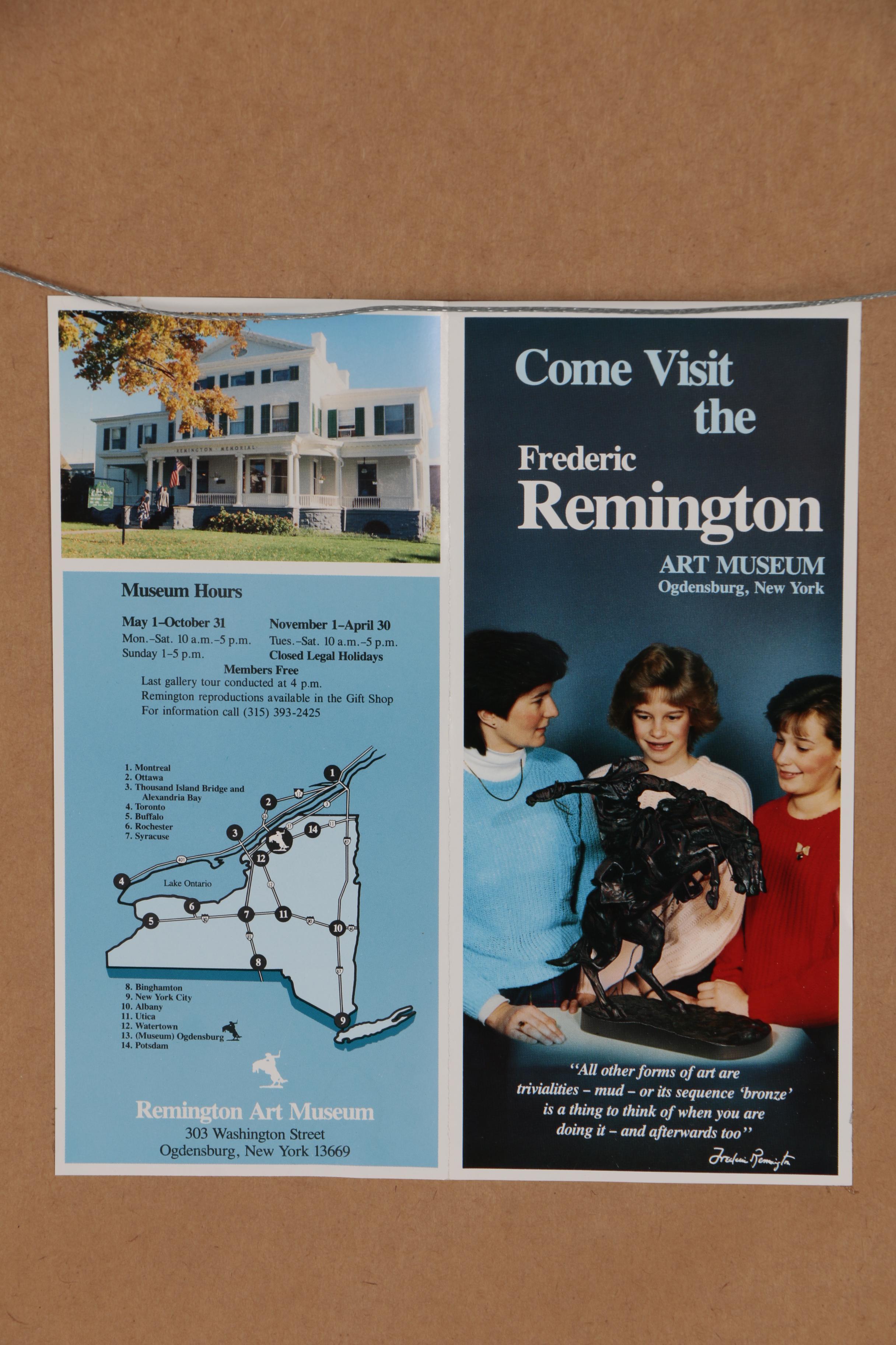 Michael Ringer Offset Lithograph "Frederic Remington Studio - 1000 Islands"