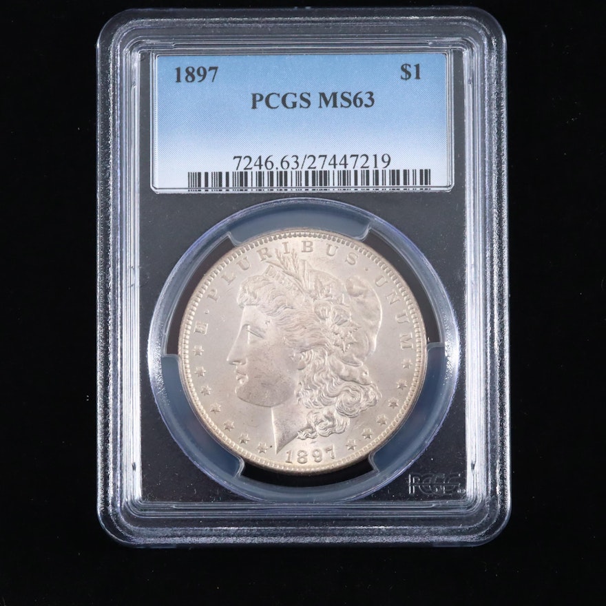 PCGS Graded MS63 1897 Silver Morgan Dollar
