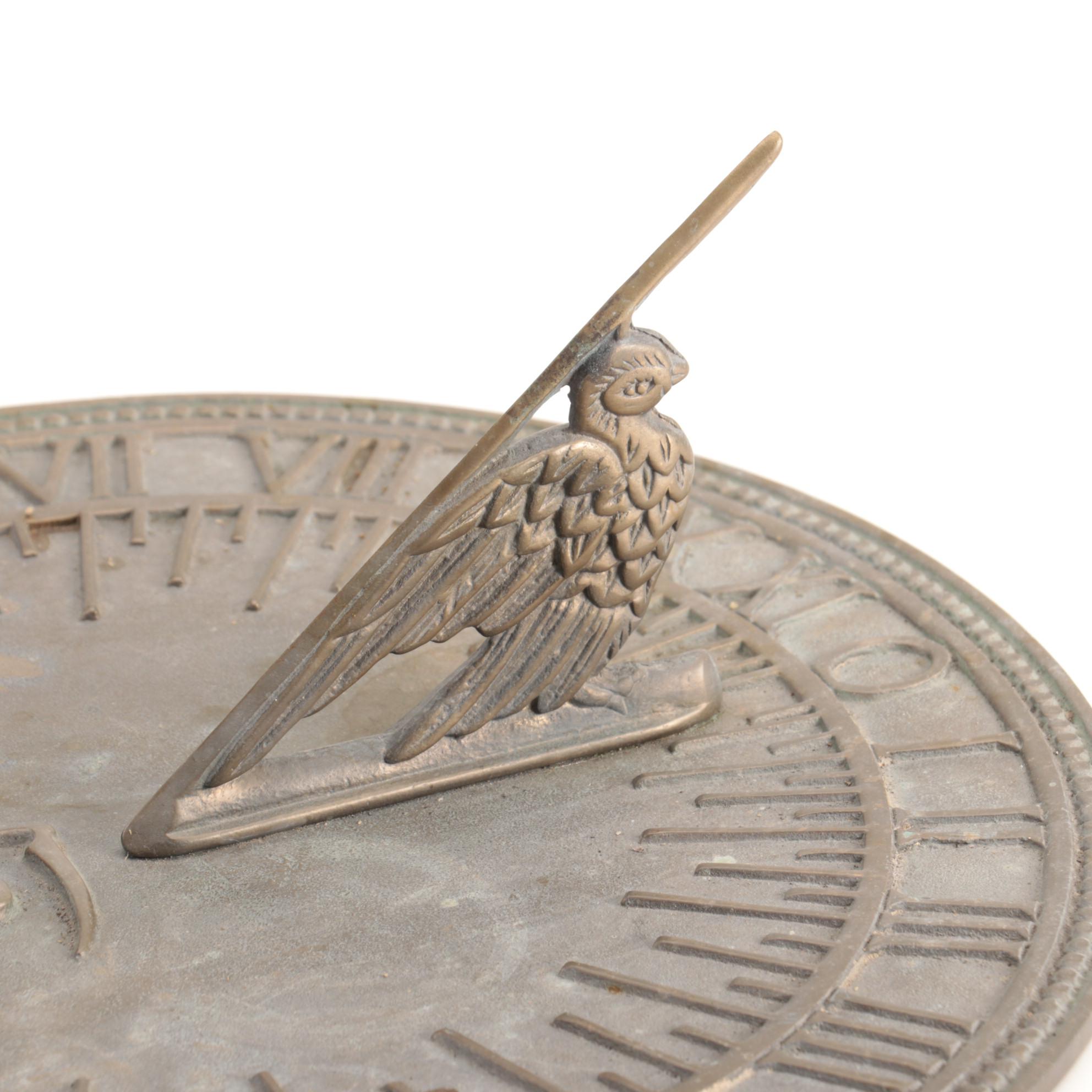 Flora & Fauna Cast Brass Sundial