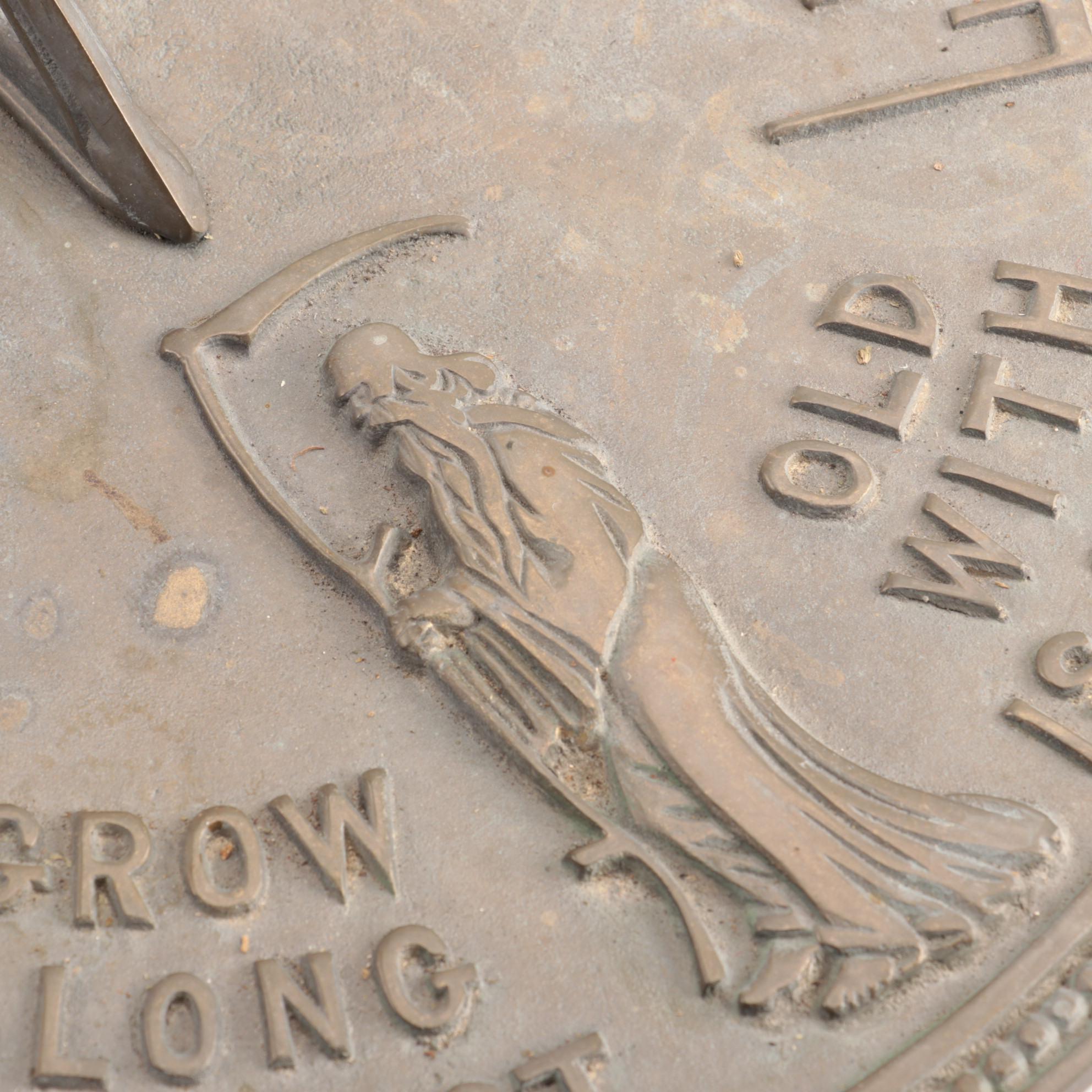 Flora & Fauna Cast Brass Sundial