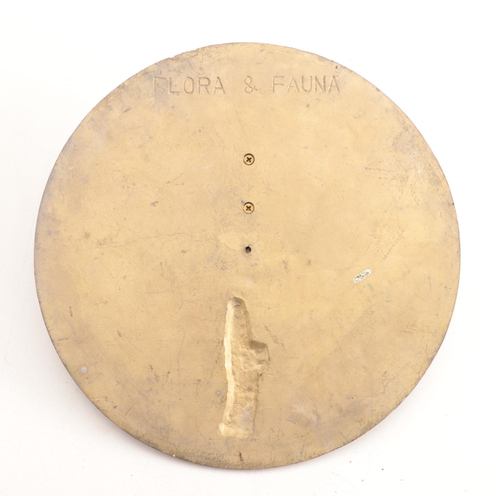 Flora & Fauna Cast Brass Sundial