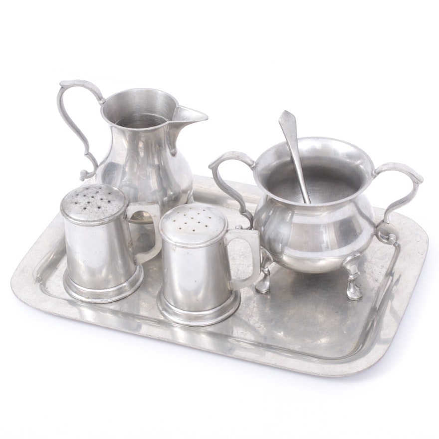 Steiff "Williamsburg" Pewter Serveware, Mid-Century