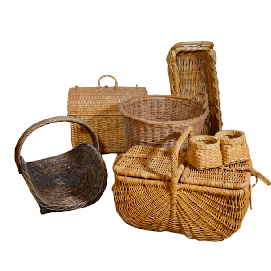 Wicker Picnic Baskets and Other Baskets