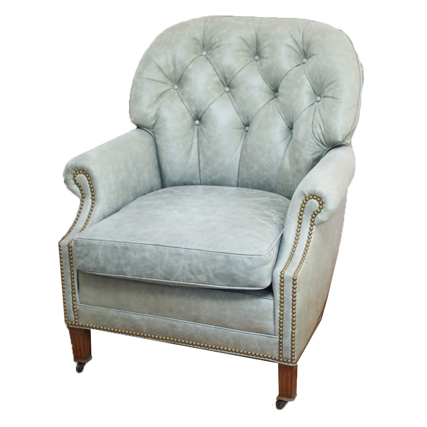 Hancock & Moore Tufted Leather Armchair, Late 20th Century