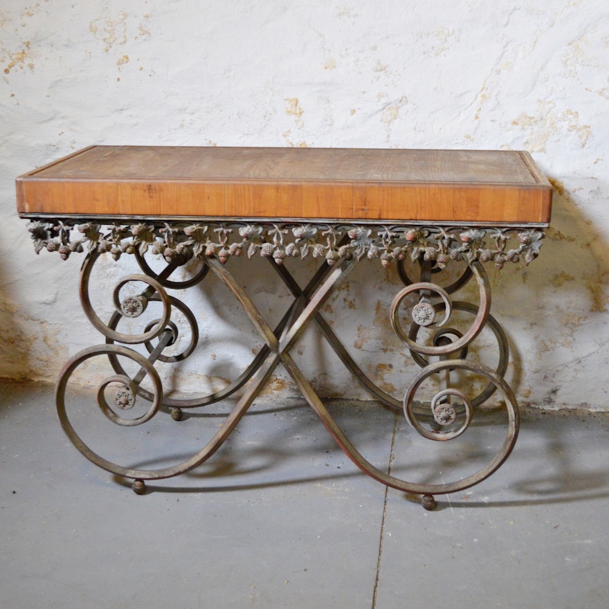 French Style Iron Pastry Table, Late 19th Century