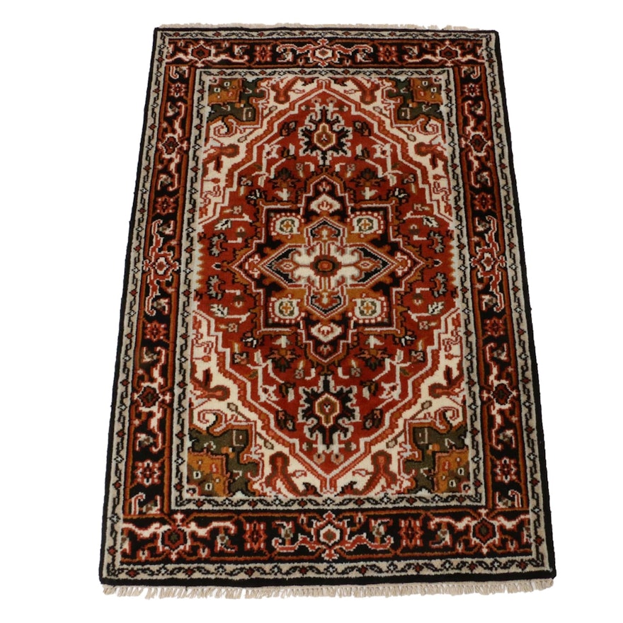 4'0 x 6'3 Hand-Knotted Indo-Persian Heriz Rug