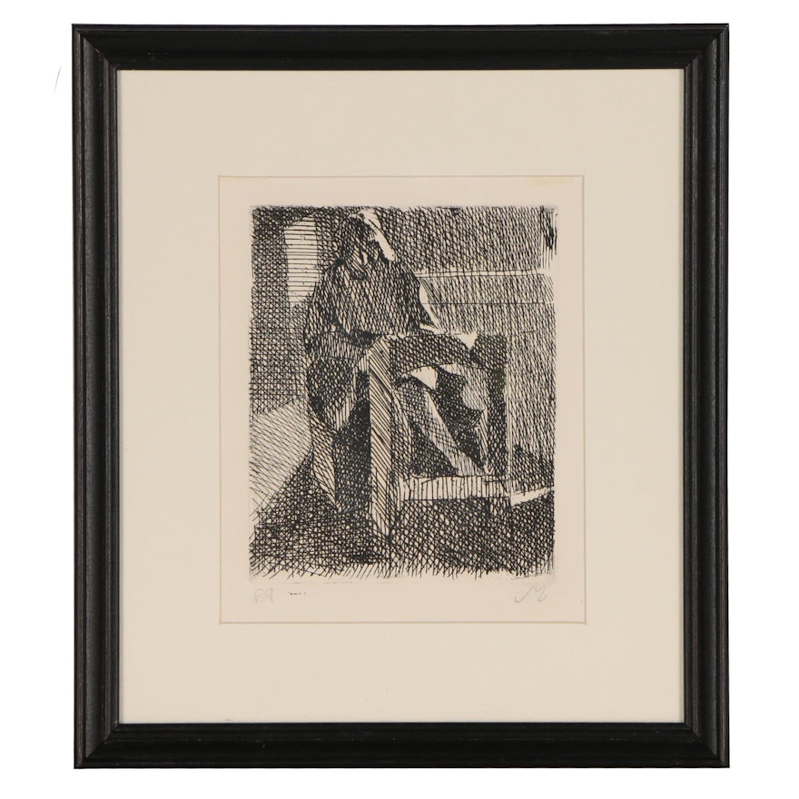 Abstracted Figure Etching, 20th Century
