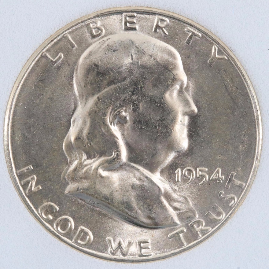 1954-S Silver Franklin Half Dollar