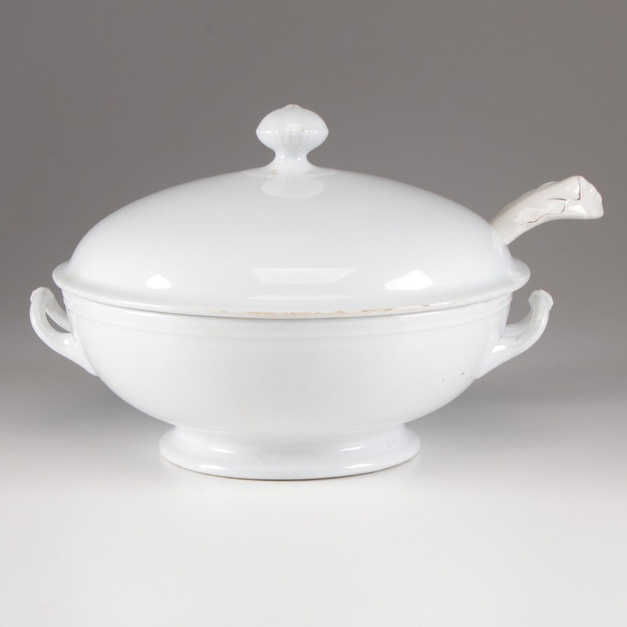 T. & R. Boote "Senate" Ironstone Soup Tureen with other Ladle, 1870