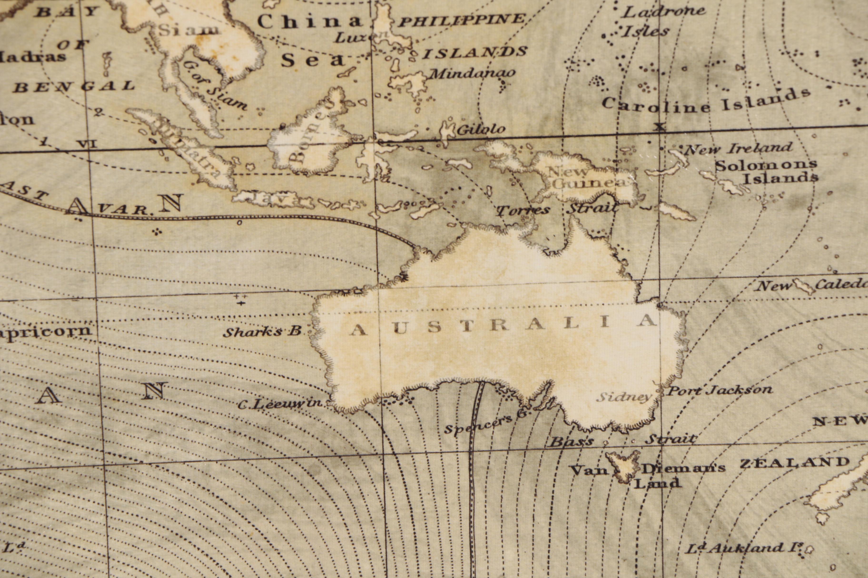 Giclée Map after Peter Barlow "A Chart of Magnetic Curves of Equal Variation"