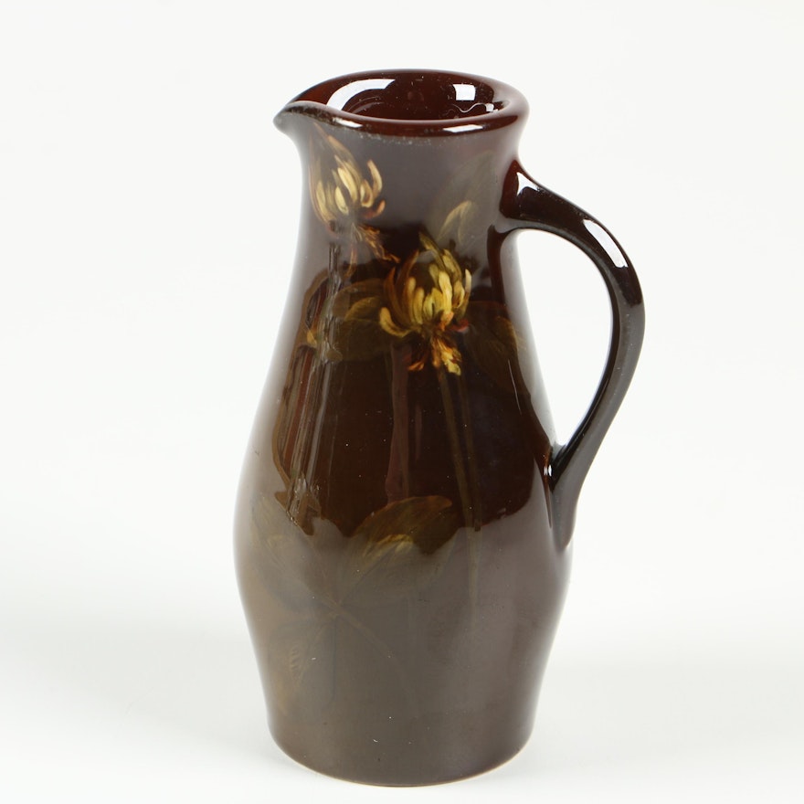 Clara Christina Linderman Rookwood Pottery Standard Glaze Small Ewer, 1899