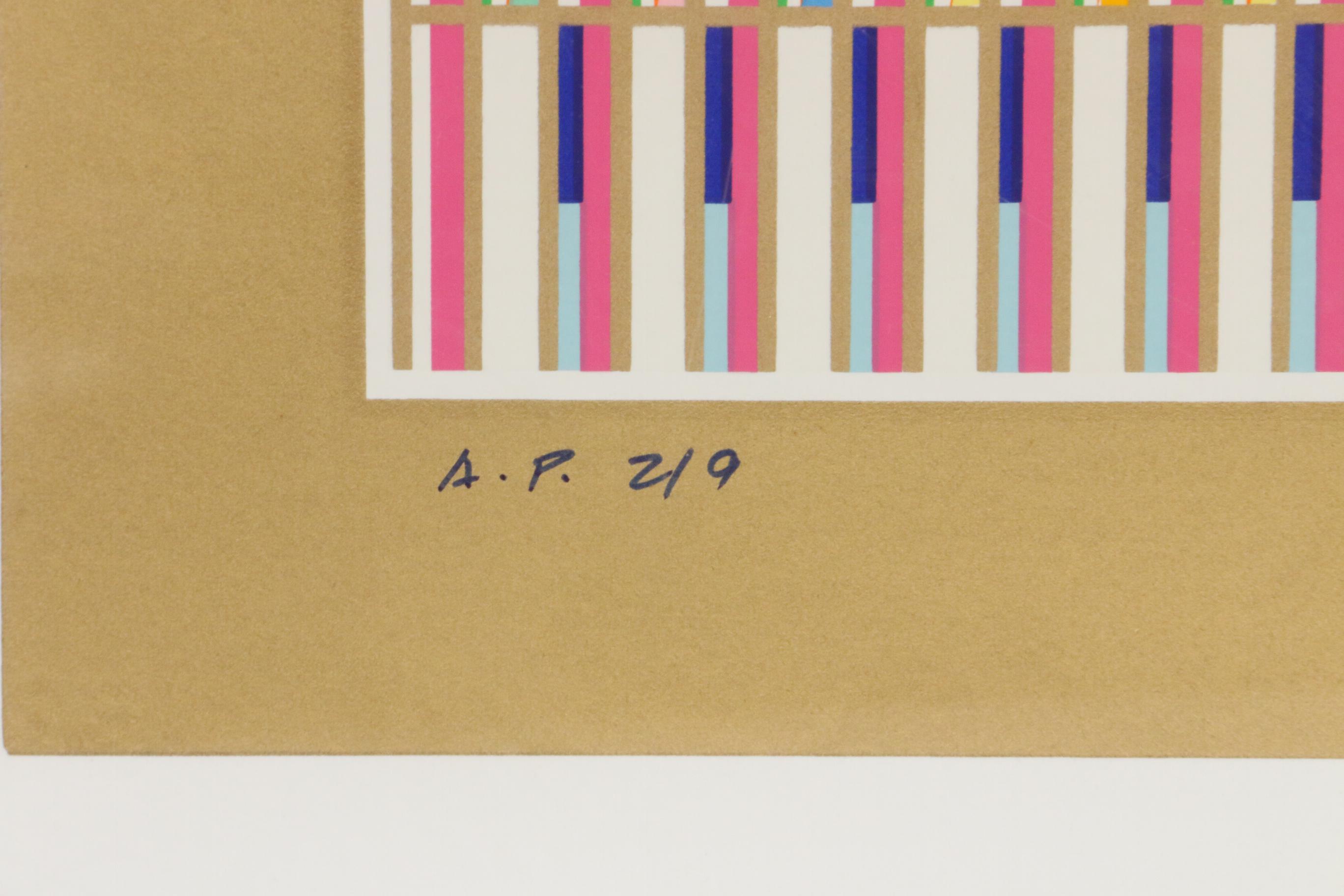 Yaacov Agam Abstract Geometric Serigraph