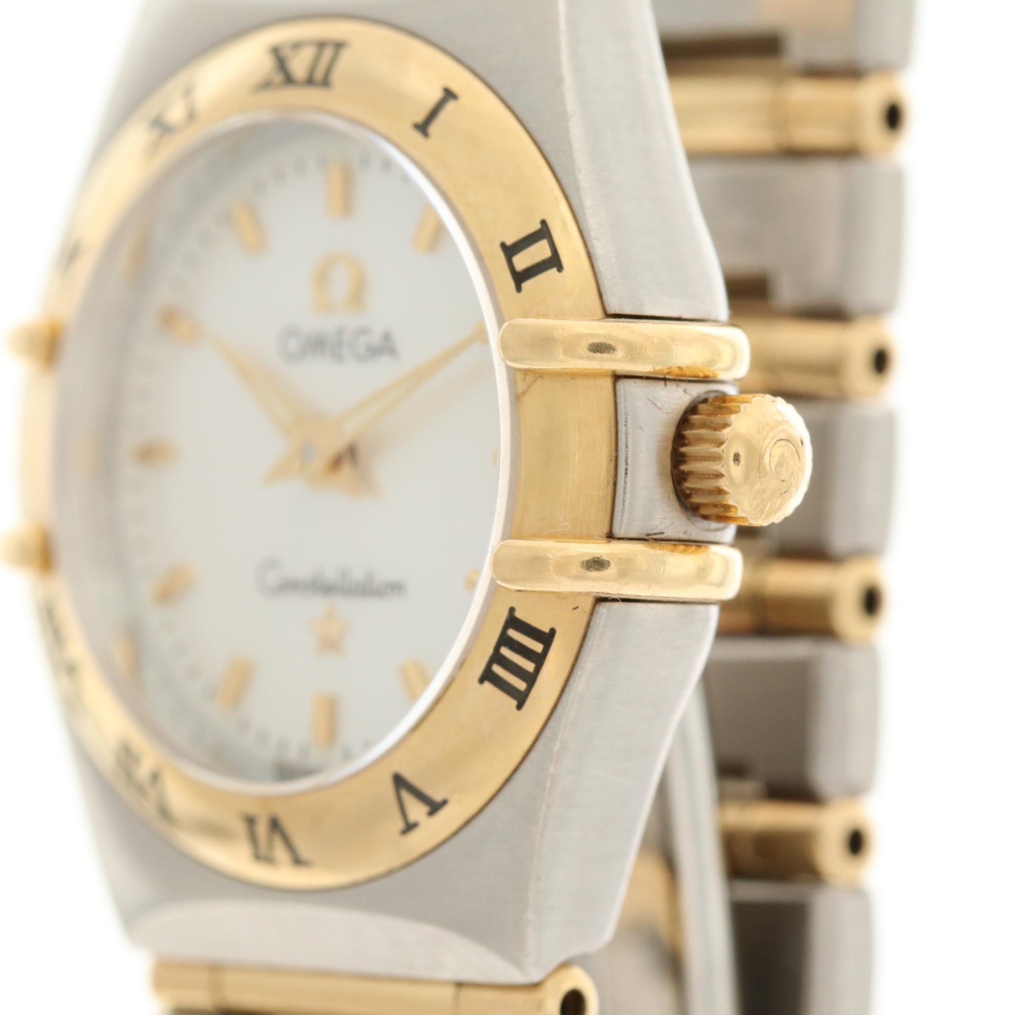 Omega Constellation 18K Gold and Stainless Steel Quartz Watch