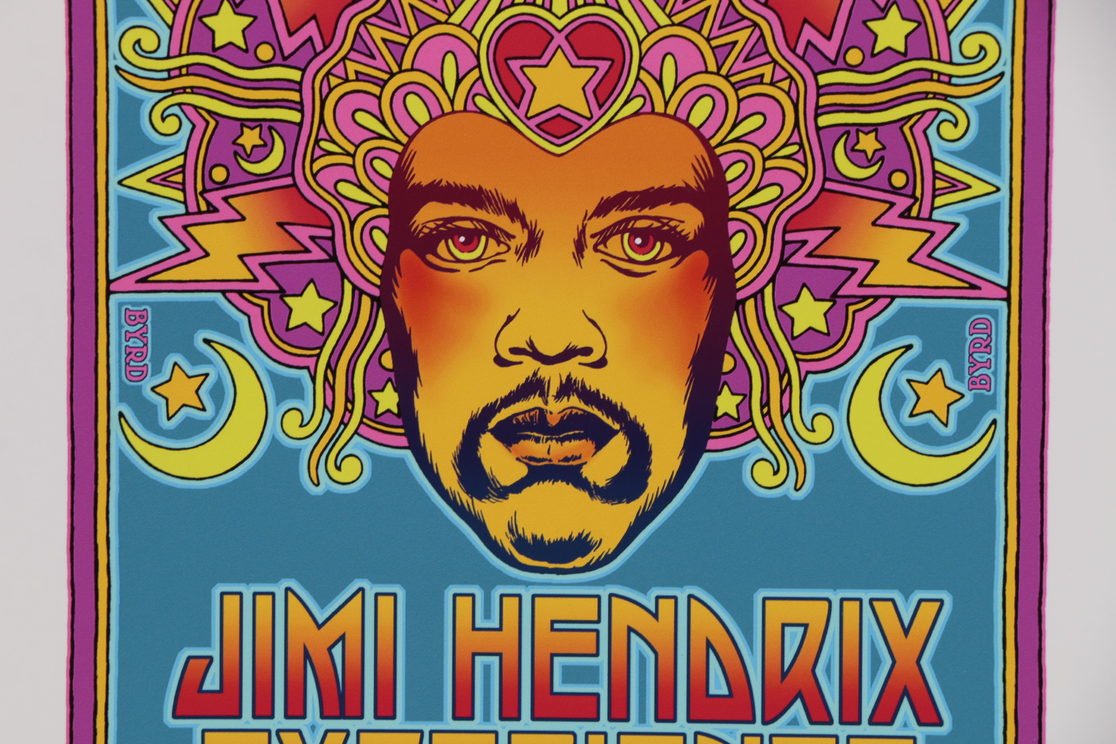 David Edward Byrd Giclée Jimi Hendrix Poster and Sketch Concept