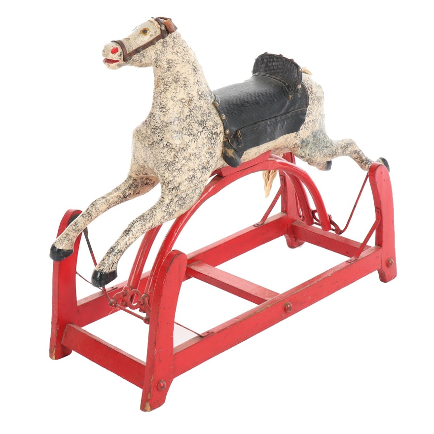 Victorian Child's Rocking Horse Toy, Late 19th-Century