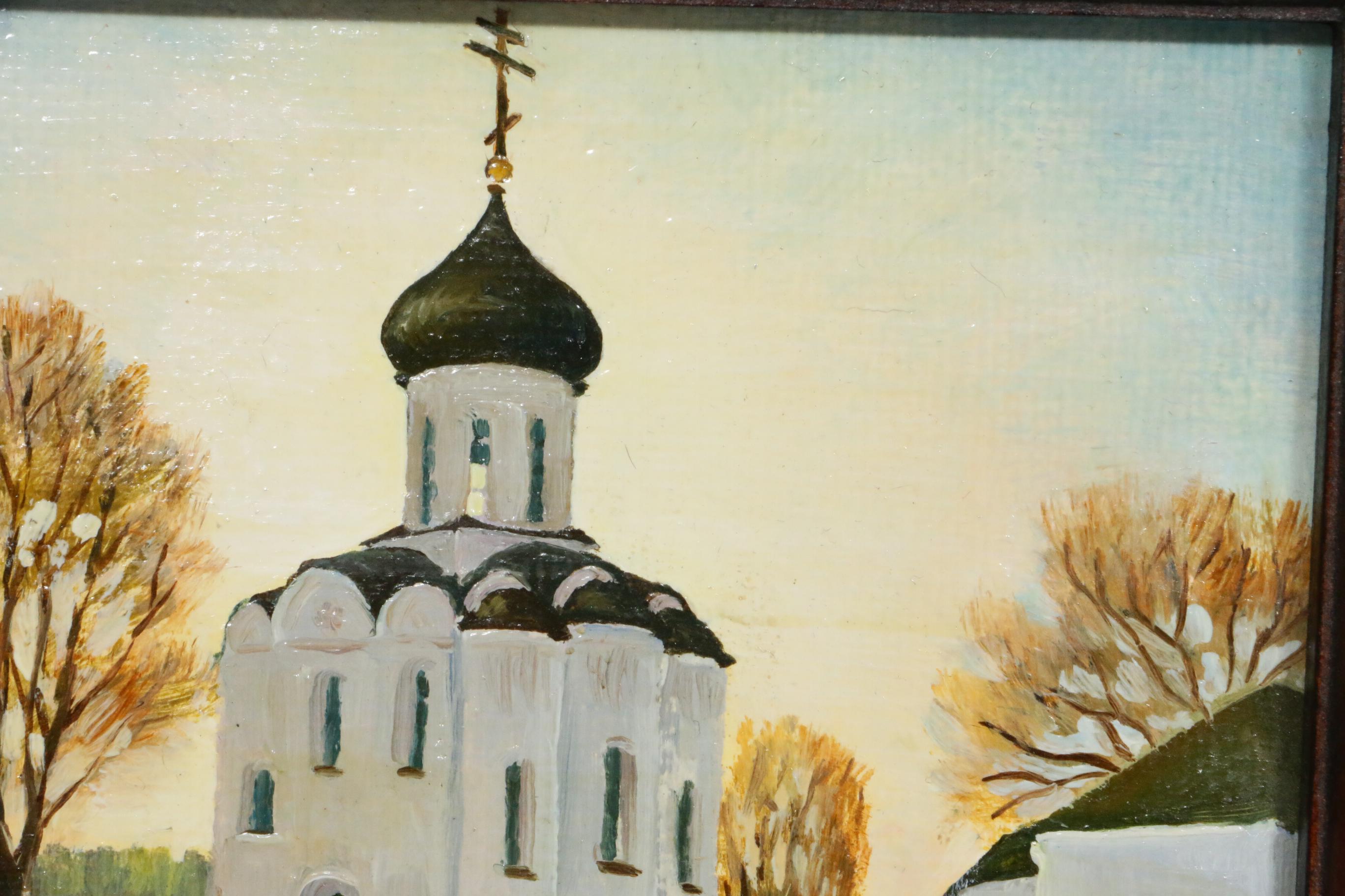 Nicholas Pagelru Oil Painting "Flood" (Church of the Intercession on Nerl River)