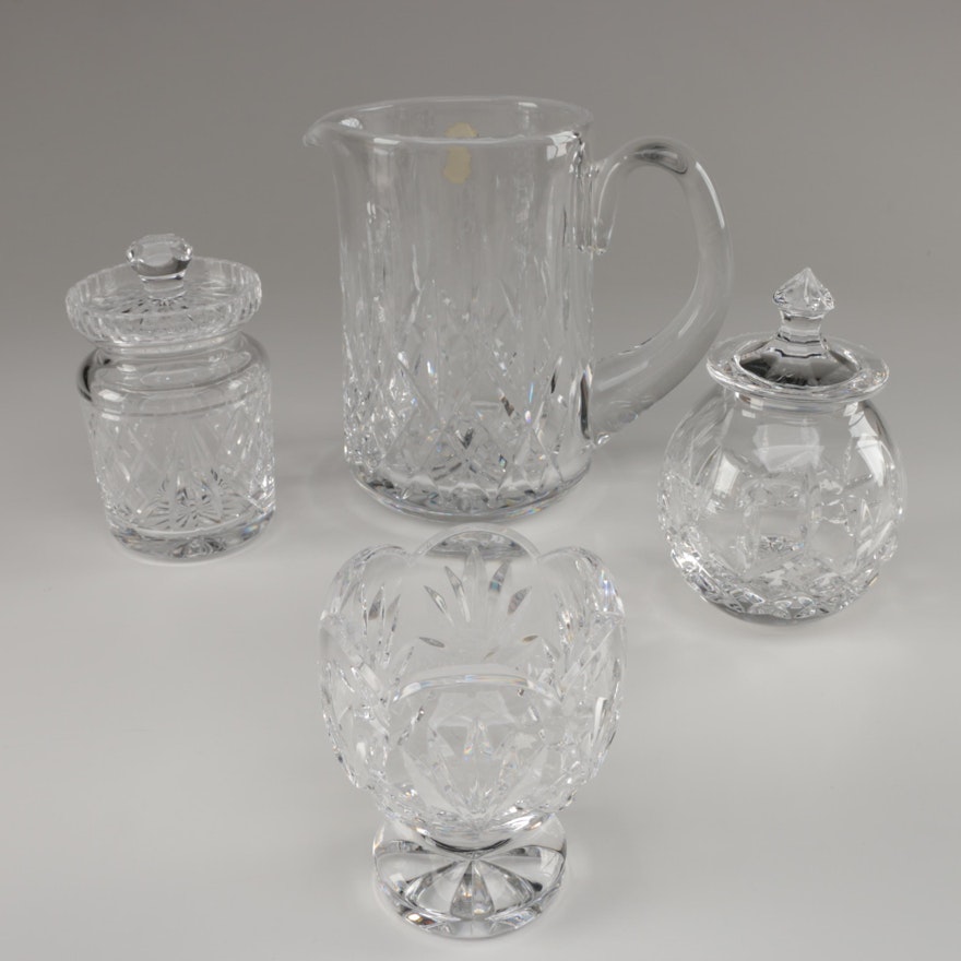 Waterford Crystal "Lismore" Pitcher and Honey Pot and More