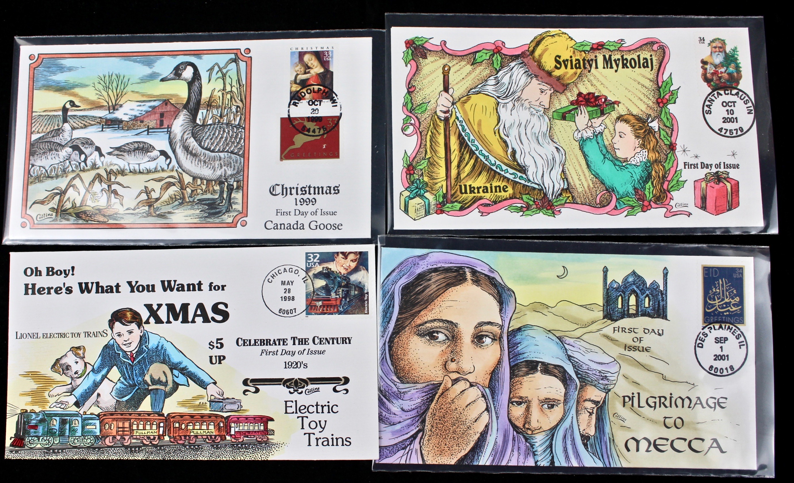 Seventy-Five Collins Hand Painted First Day Covers