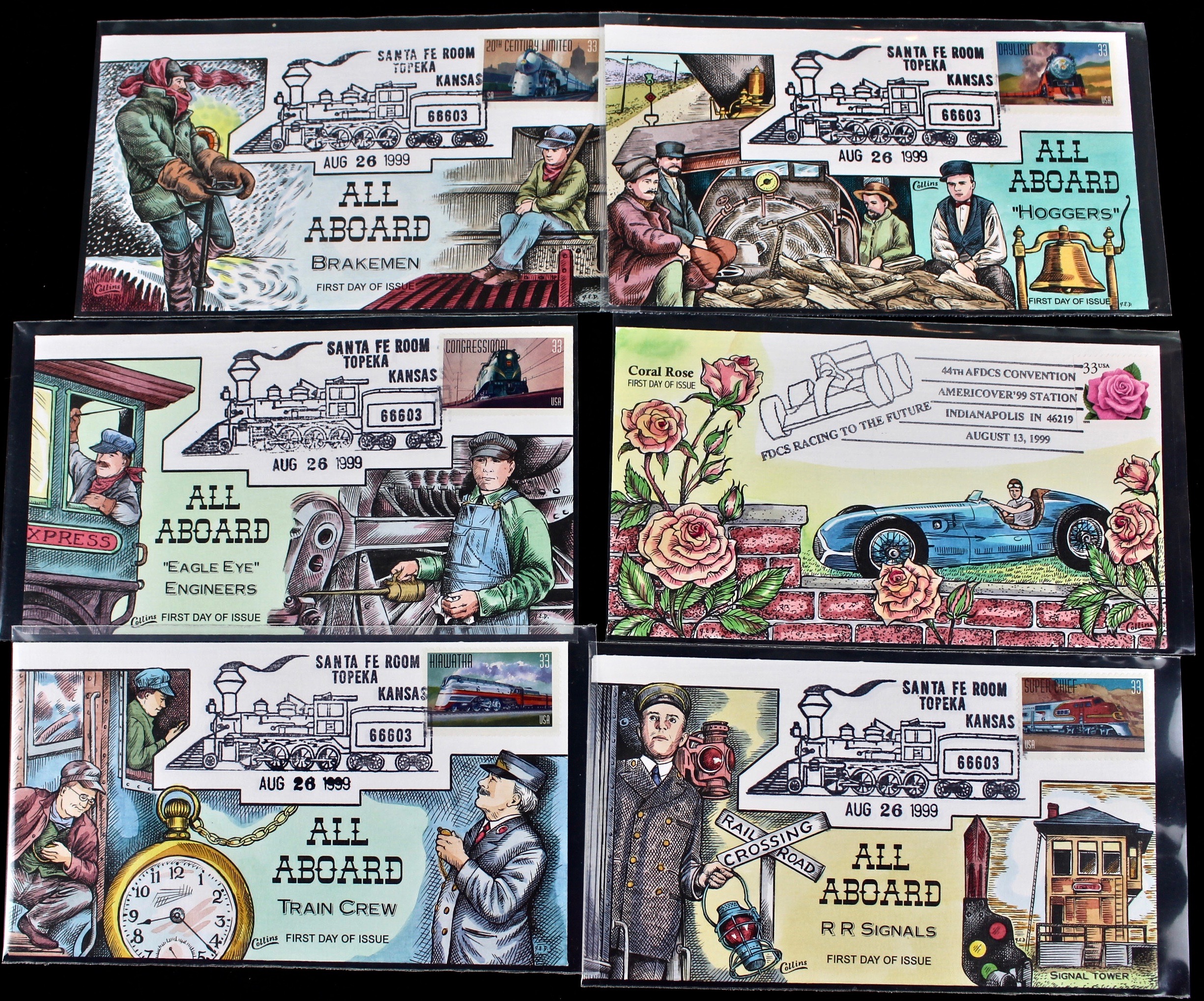 Seventy-Five Collins Hand Painted First Day Covers