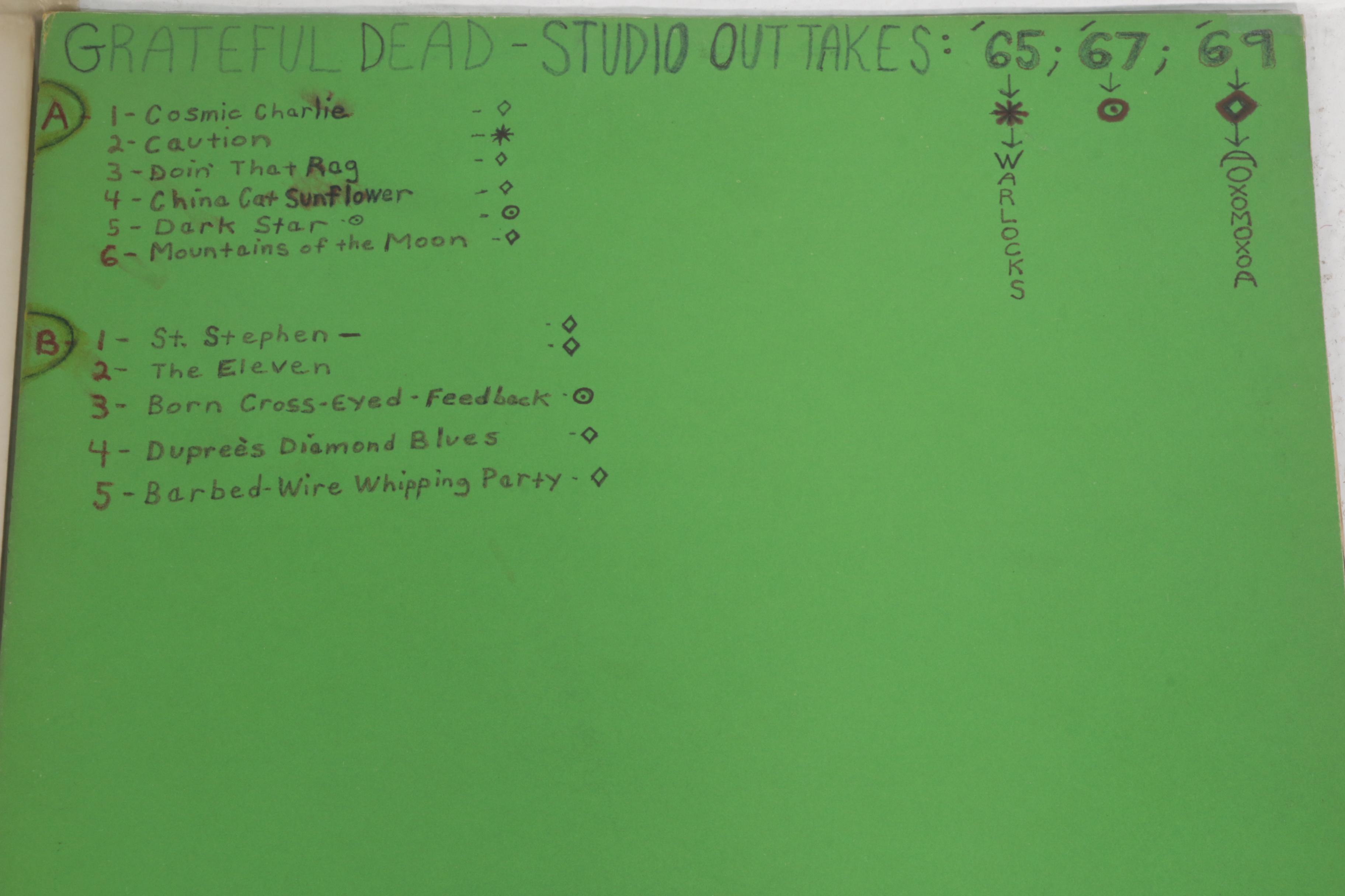 Live Bootleg Vinyl Featuring The Doors, The Grateful Dead, The Rolling Stones