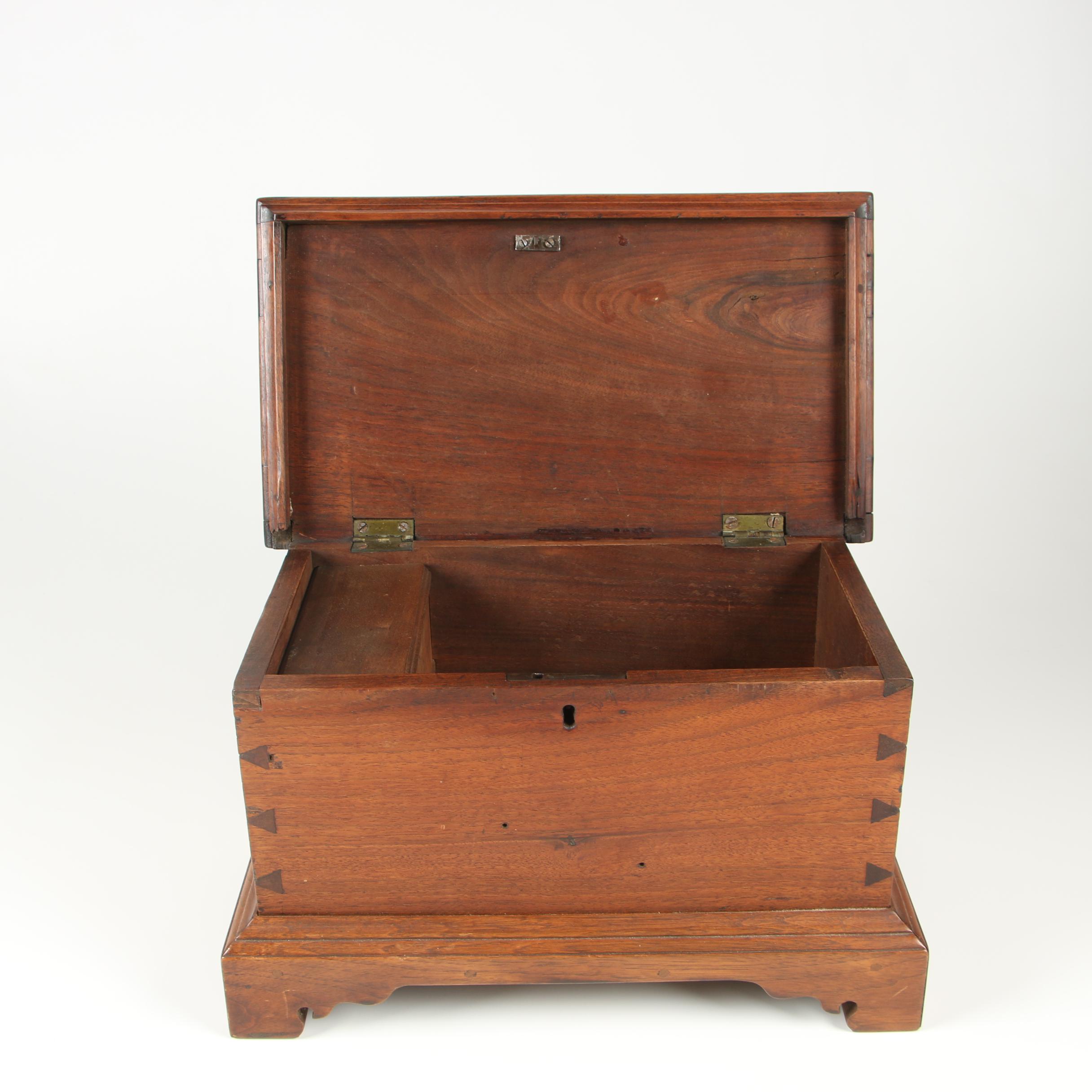 American Walnut Miniature Blanket Chest, 19th Century
