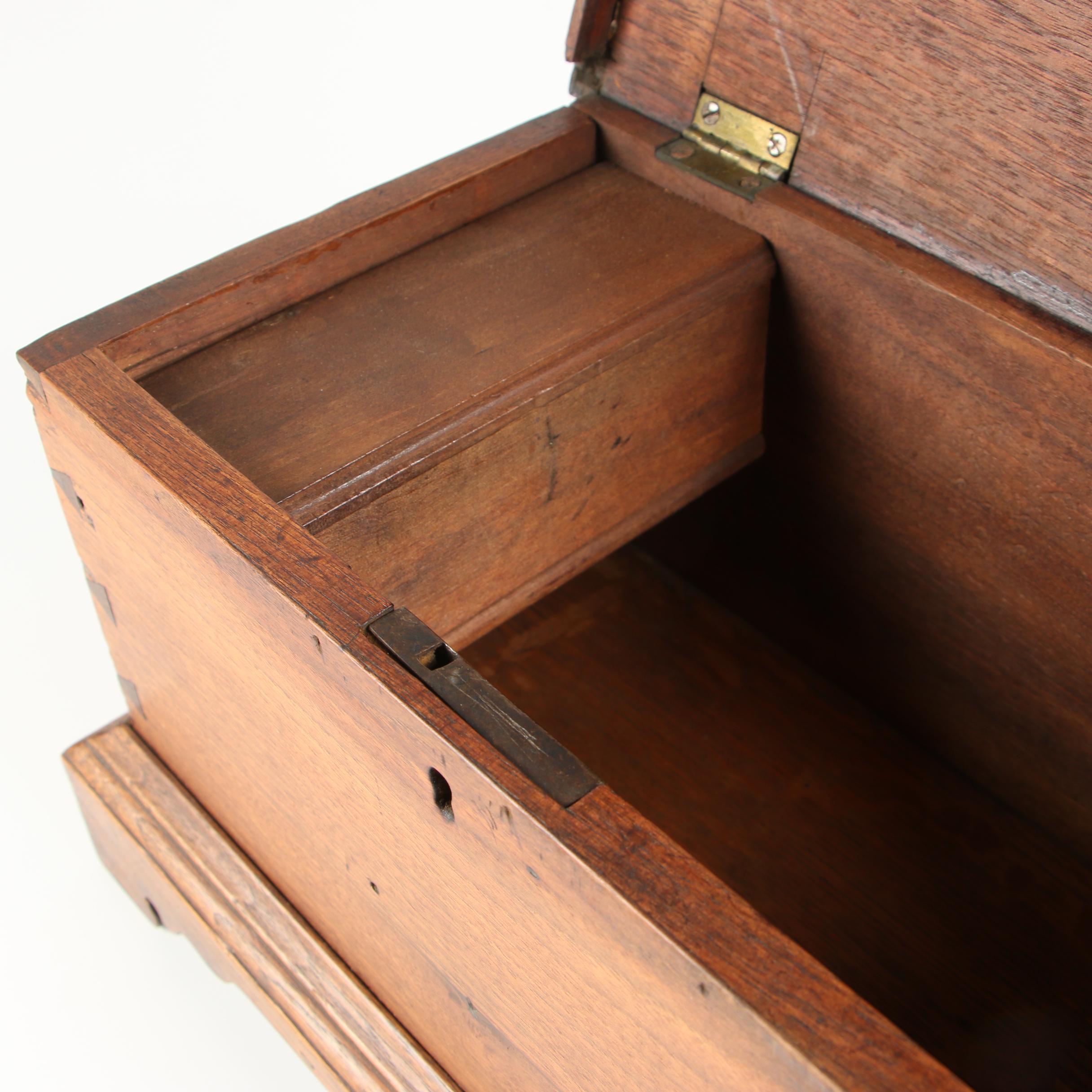 American Walnut Miniature Blanket Chest, 19th Century