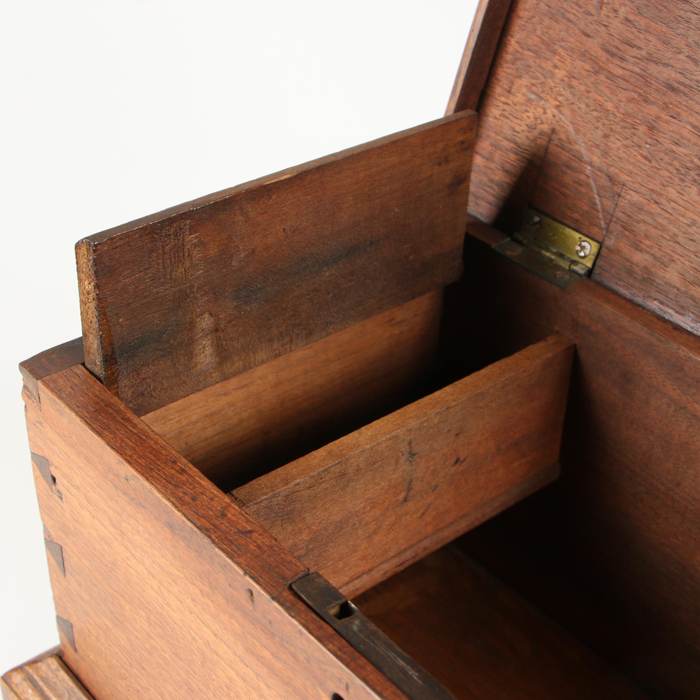 American Walnut Miniature Blanket Chest, 19th Century