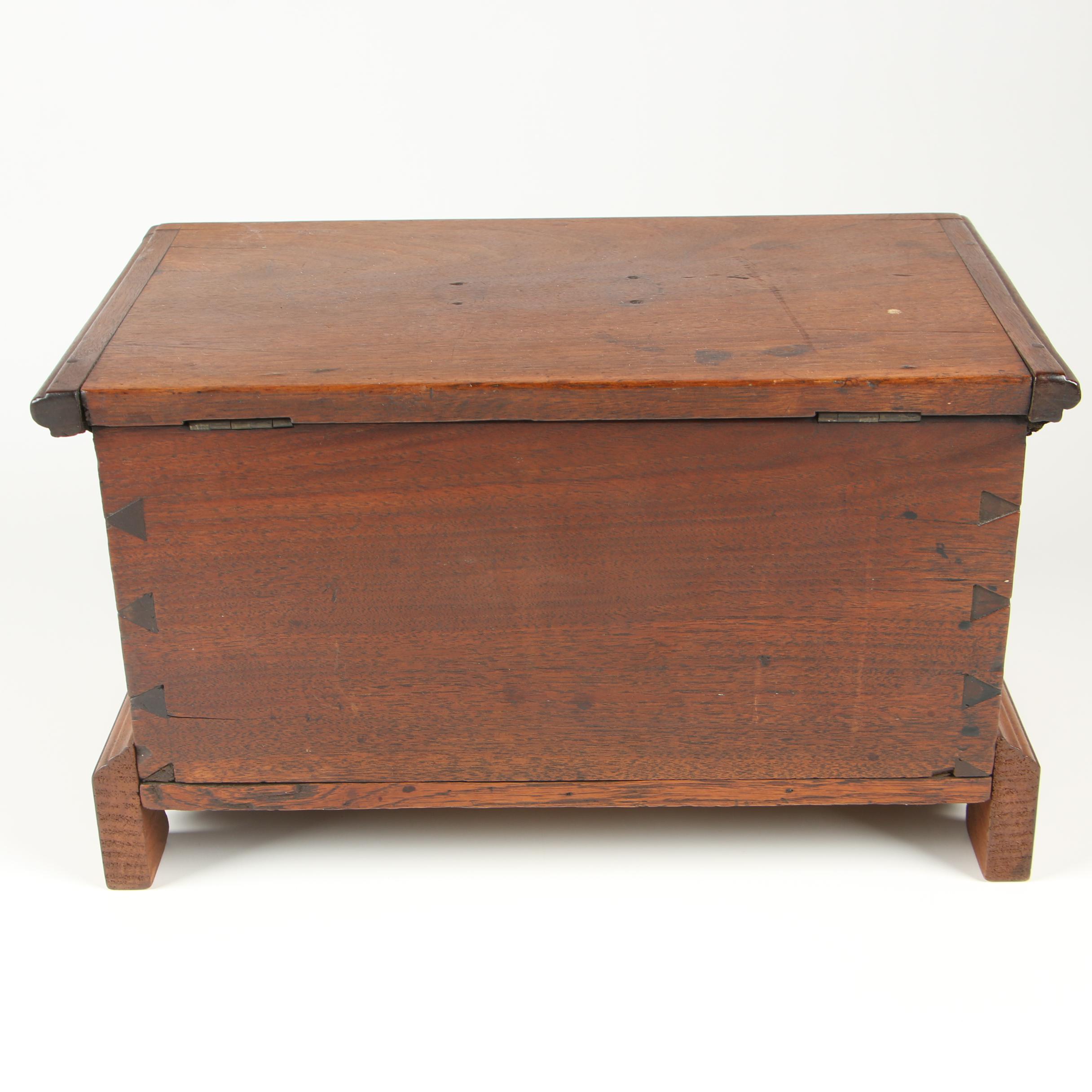 American Walnut Miniature Blanket Chest, 19th Century