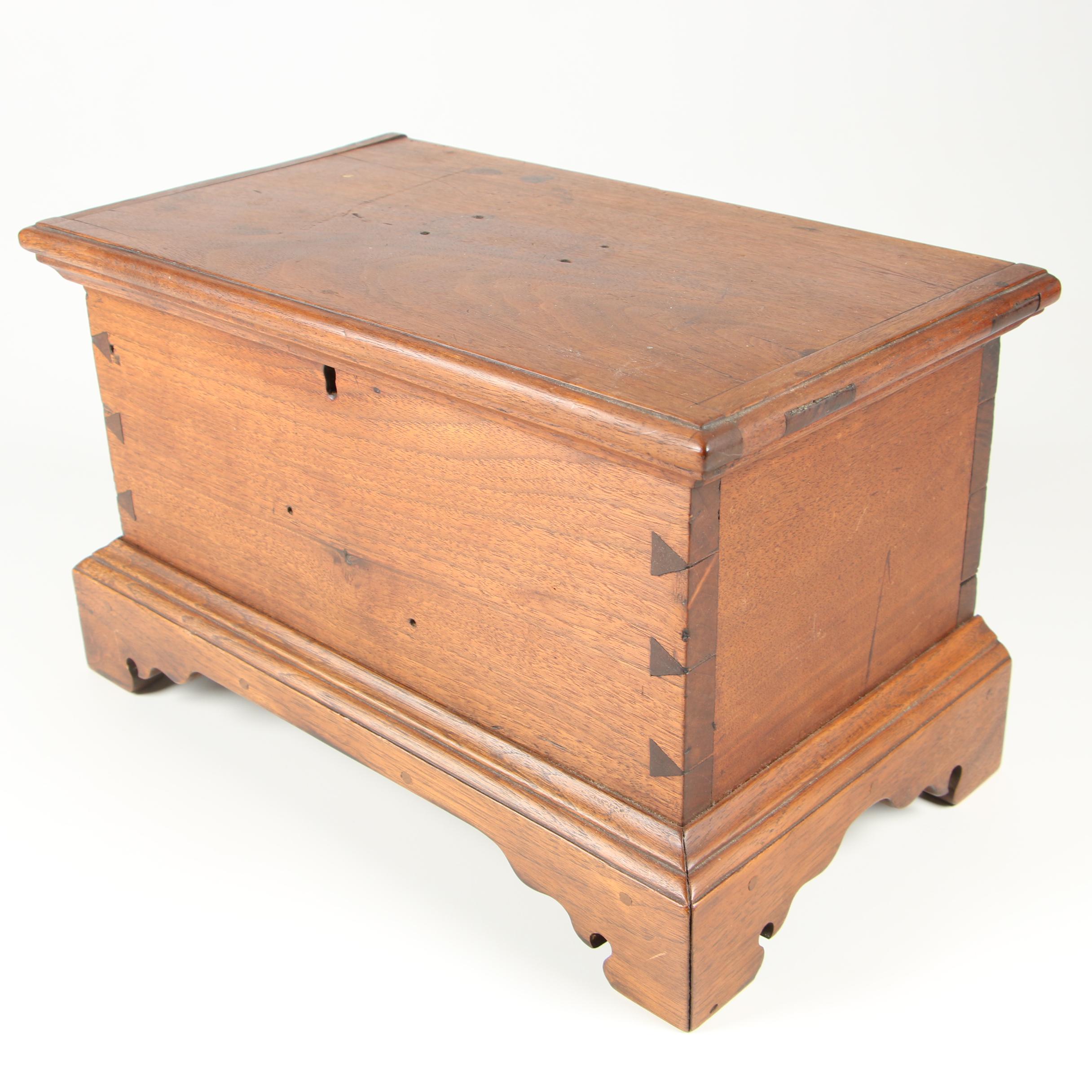 American Walnut Miniature Blanket Chest, 19th Century