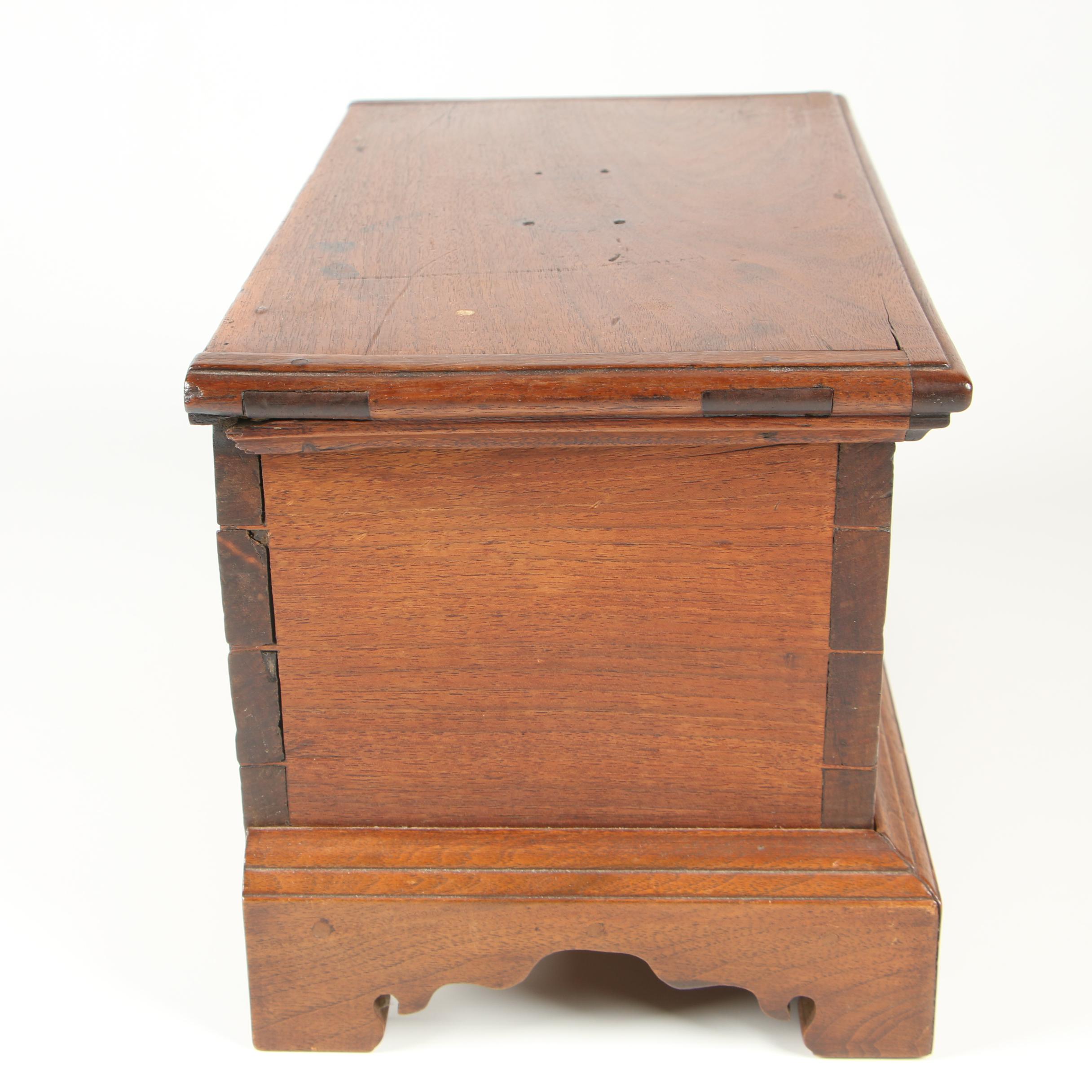American Walnut Miniature Blanket Chest, 19th Century