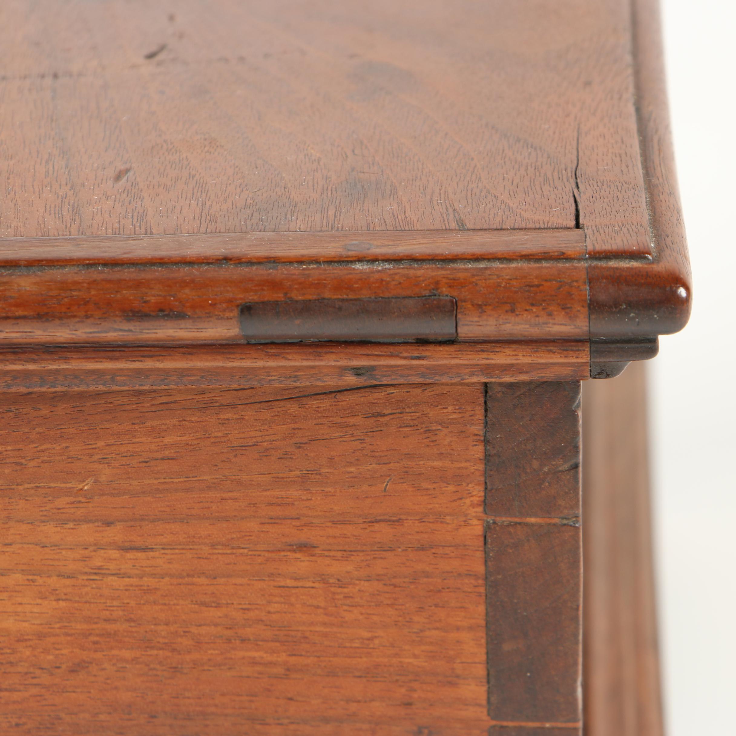 American Walnut Miniature Blanket Chest, 19th Century