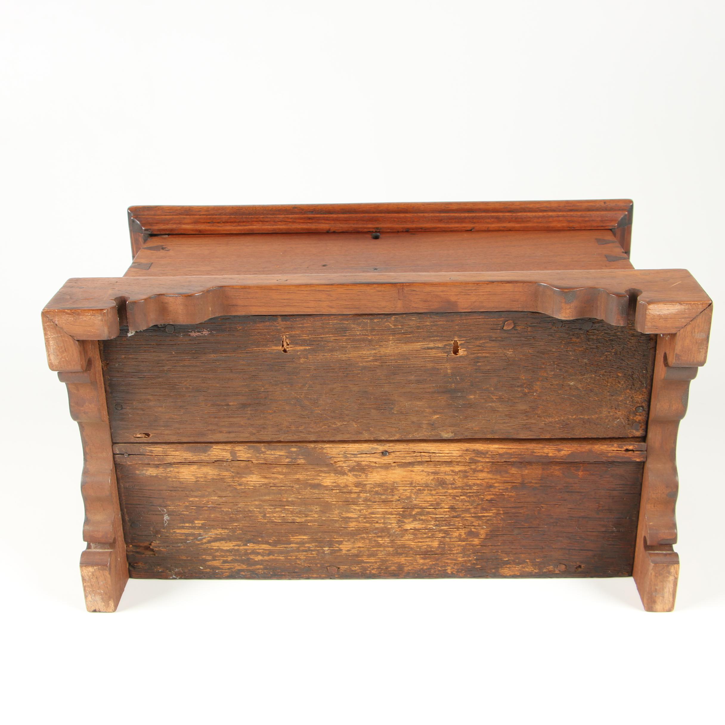 American Walnut Miniature Blanket Chest, 19th Century