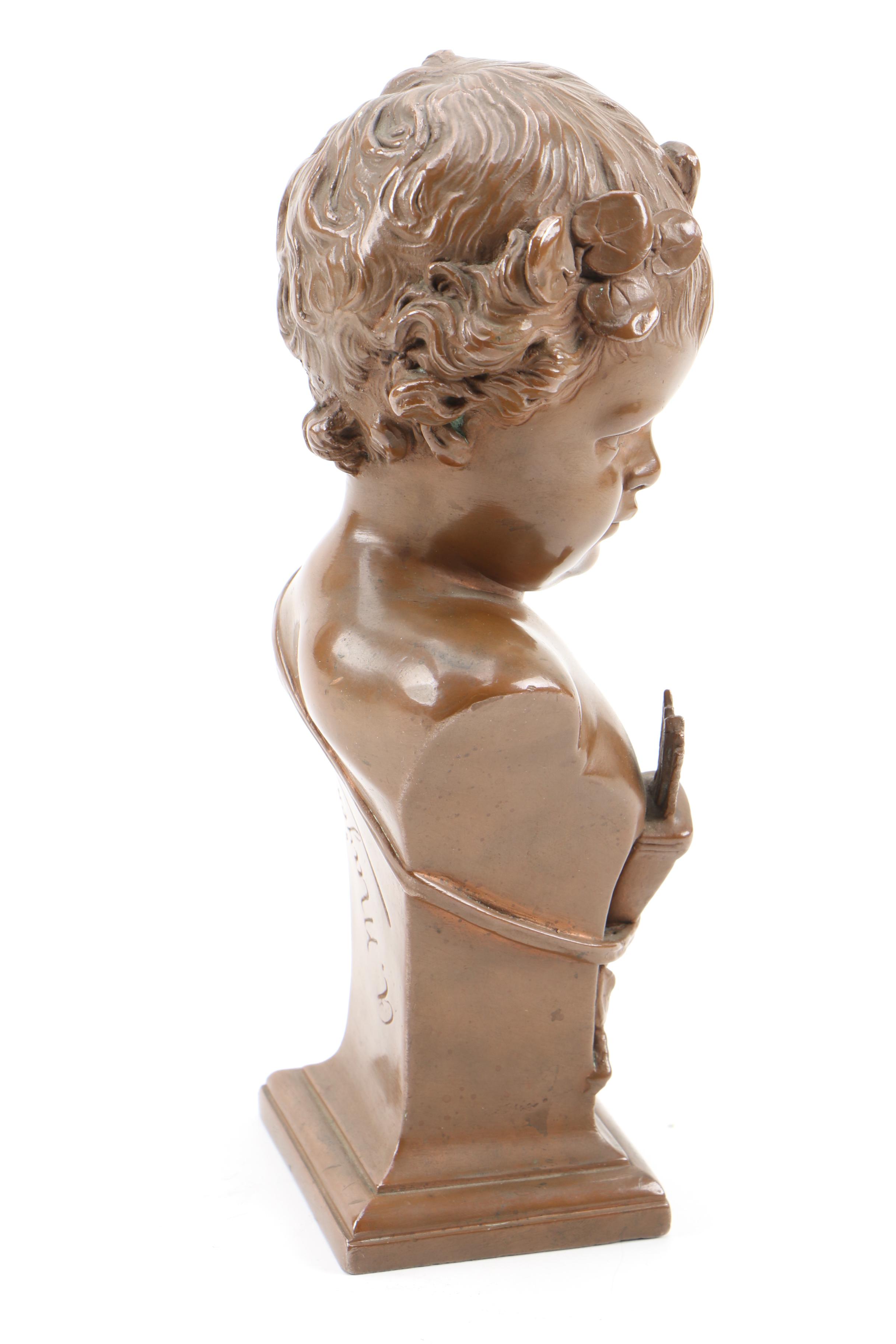 Alois Mayer Bronze Bust "Amor", Early 20th Century