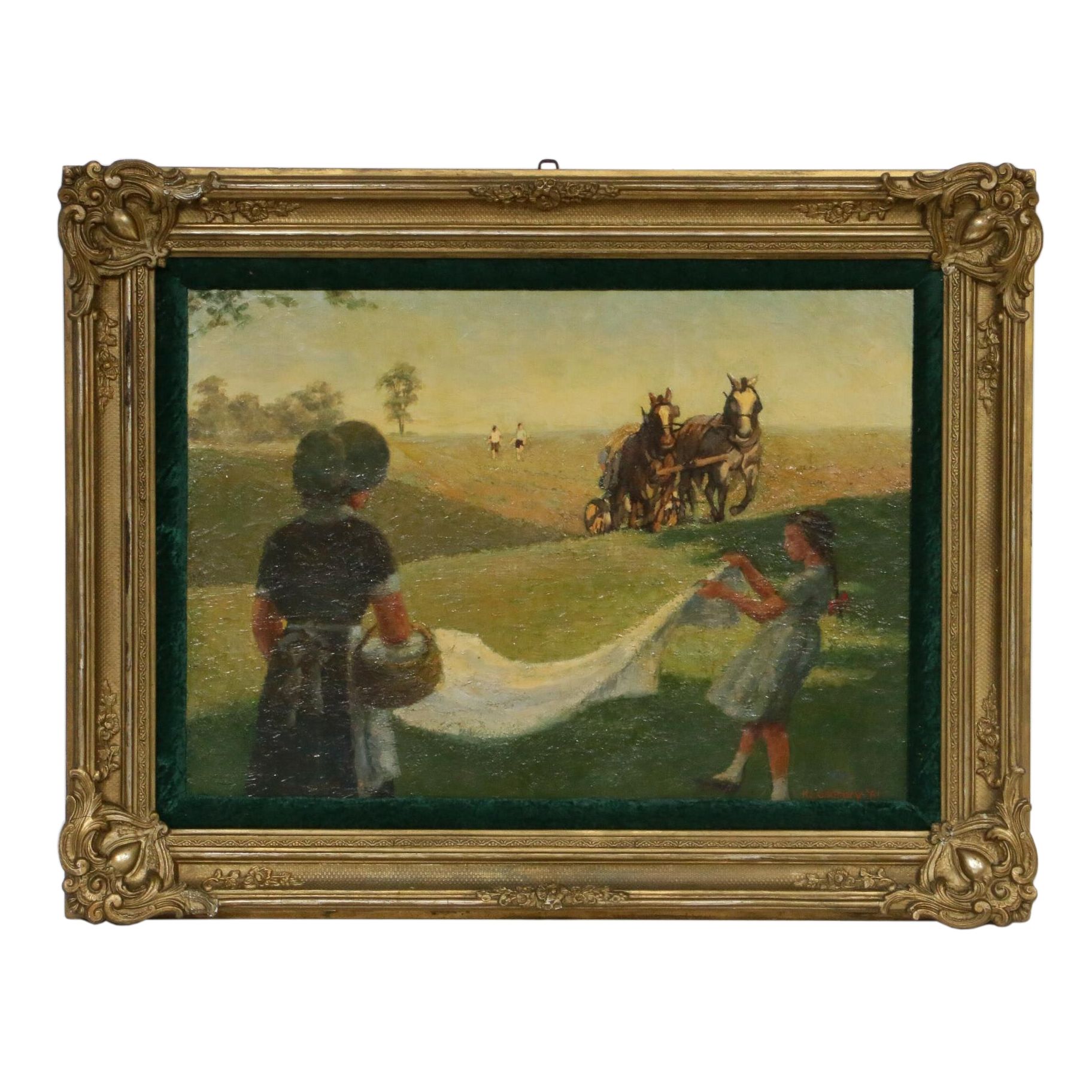 Harry Lee Gadbury Oil Painting "Lunch Time"