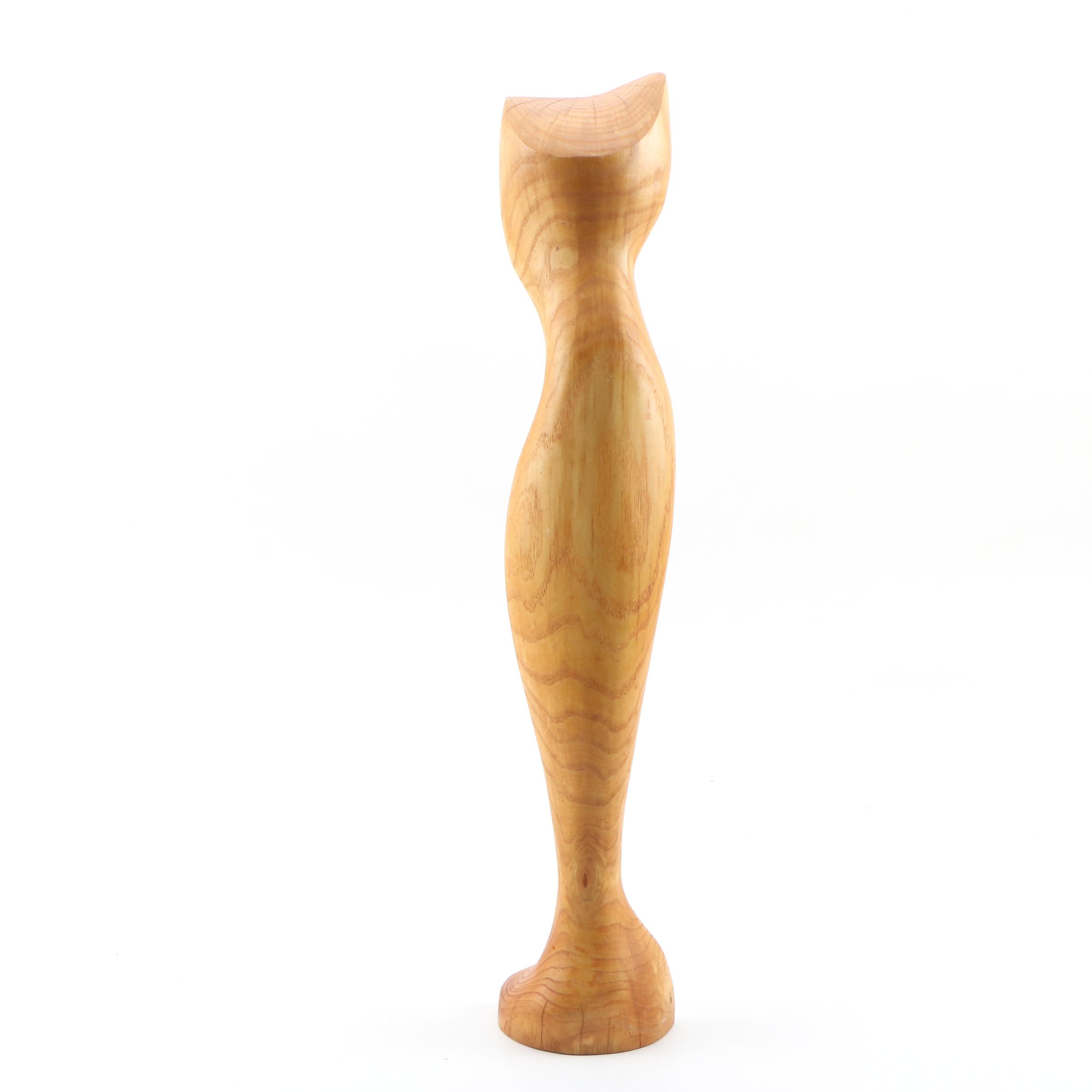 Klaus Otten Abstract Oak Sculpture "Reflection"
