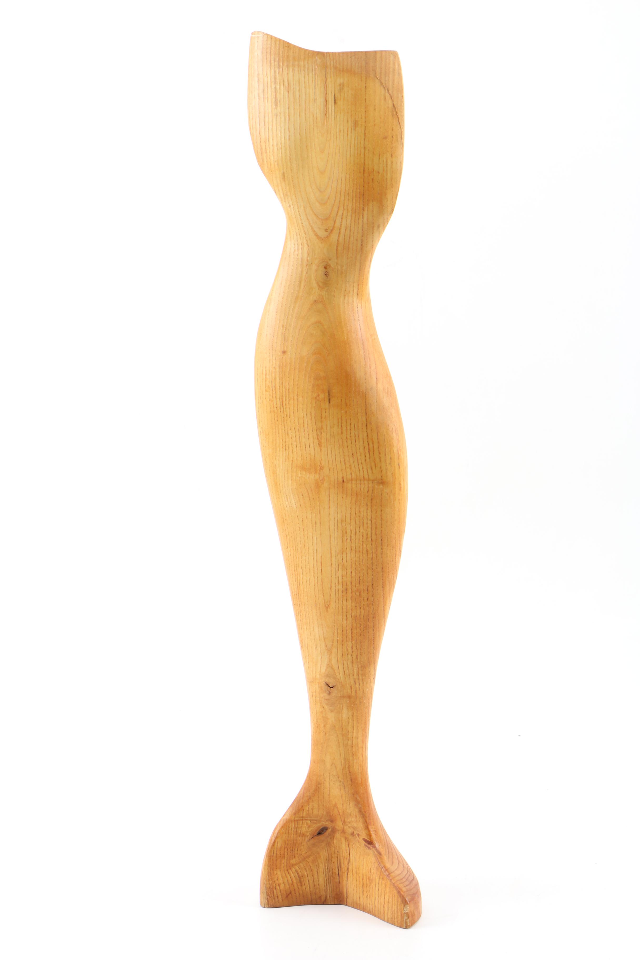 Klaus Otten Abstract Oak Sculpture "Reflection"