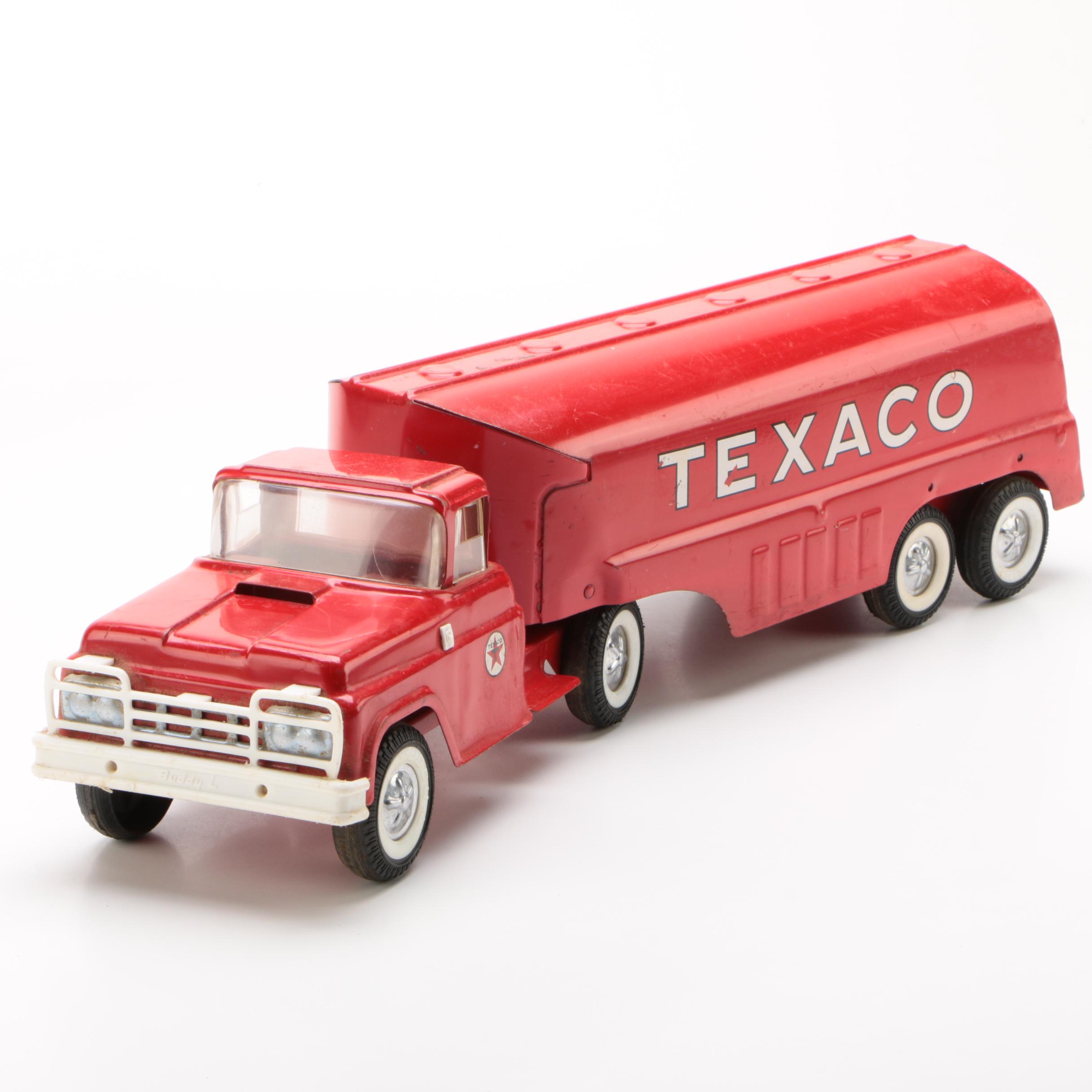 Buddy L Pressed Steel Texaco Oil Semi Truck with Trailer, Early 1960s