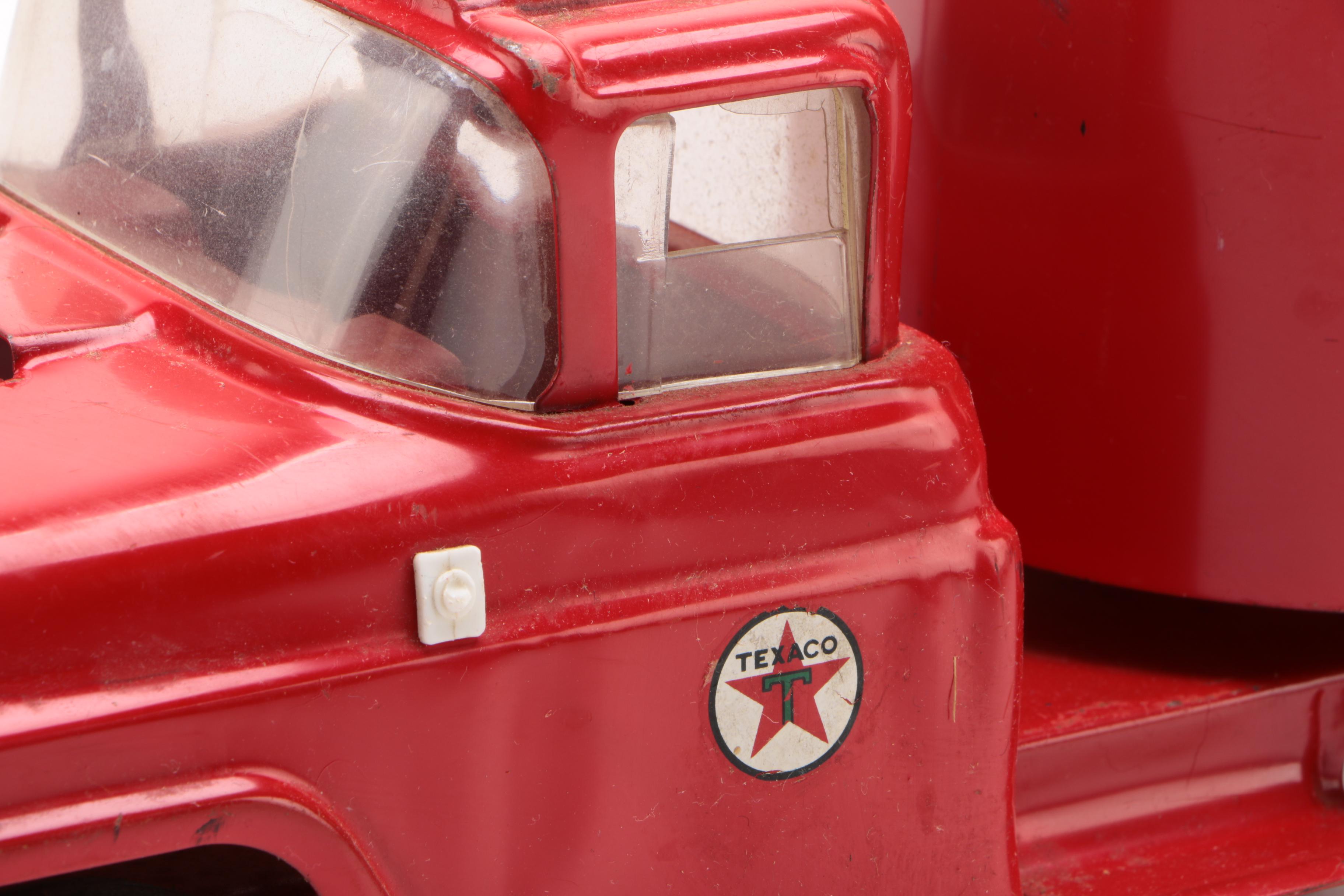 Buddy L Pressed Steel Texaco Oil Semi Truck with Trailer, Early 1960s