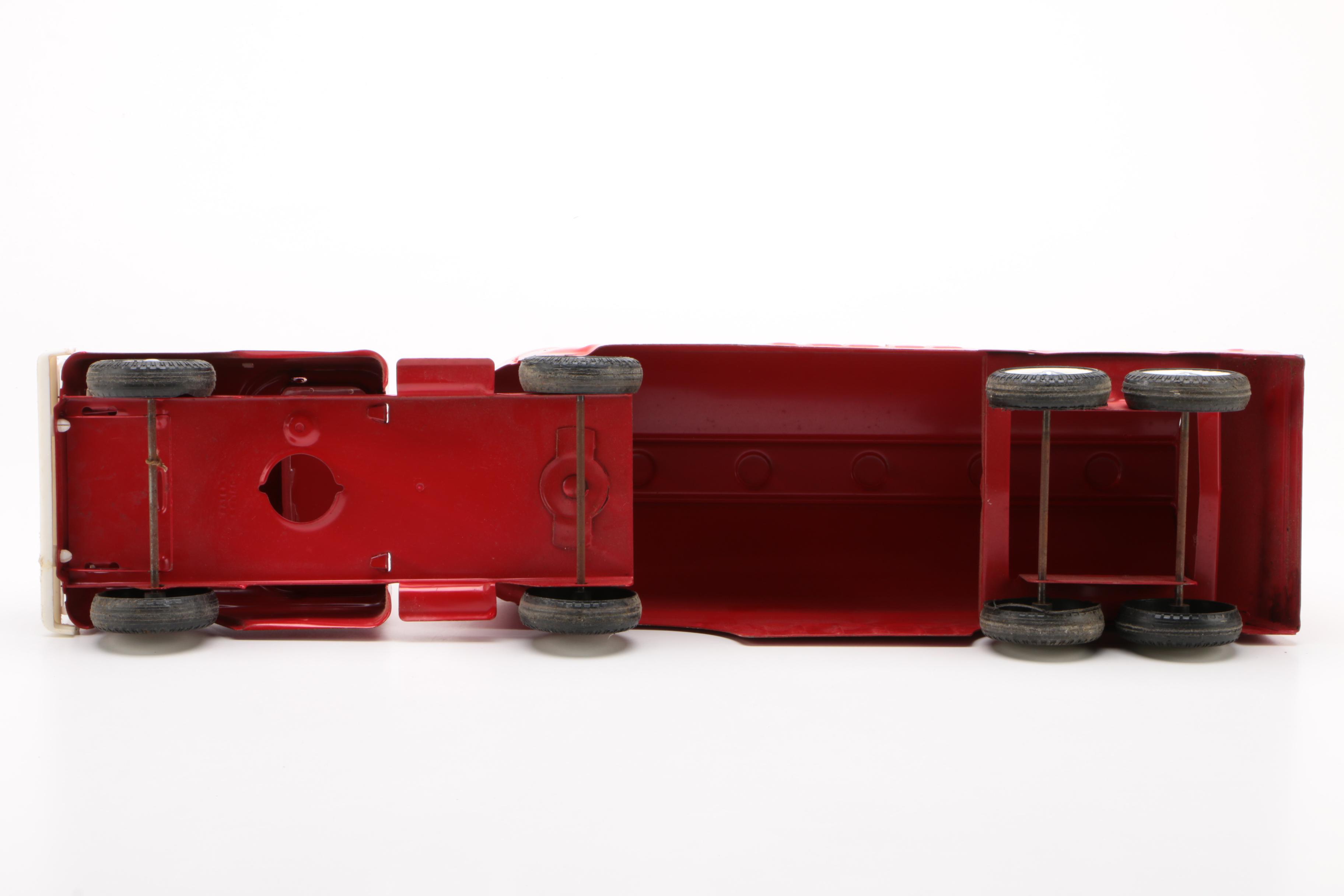 Buddy L Pressed Steel Texaco Oil Semi Truck with Trailer, Early 1960s