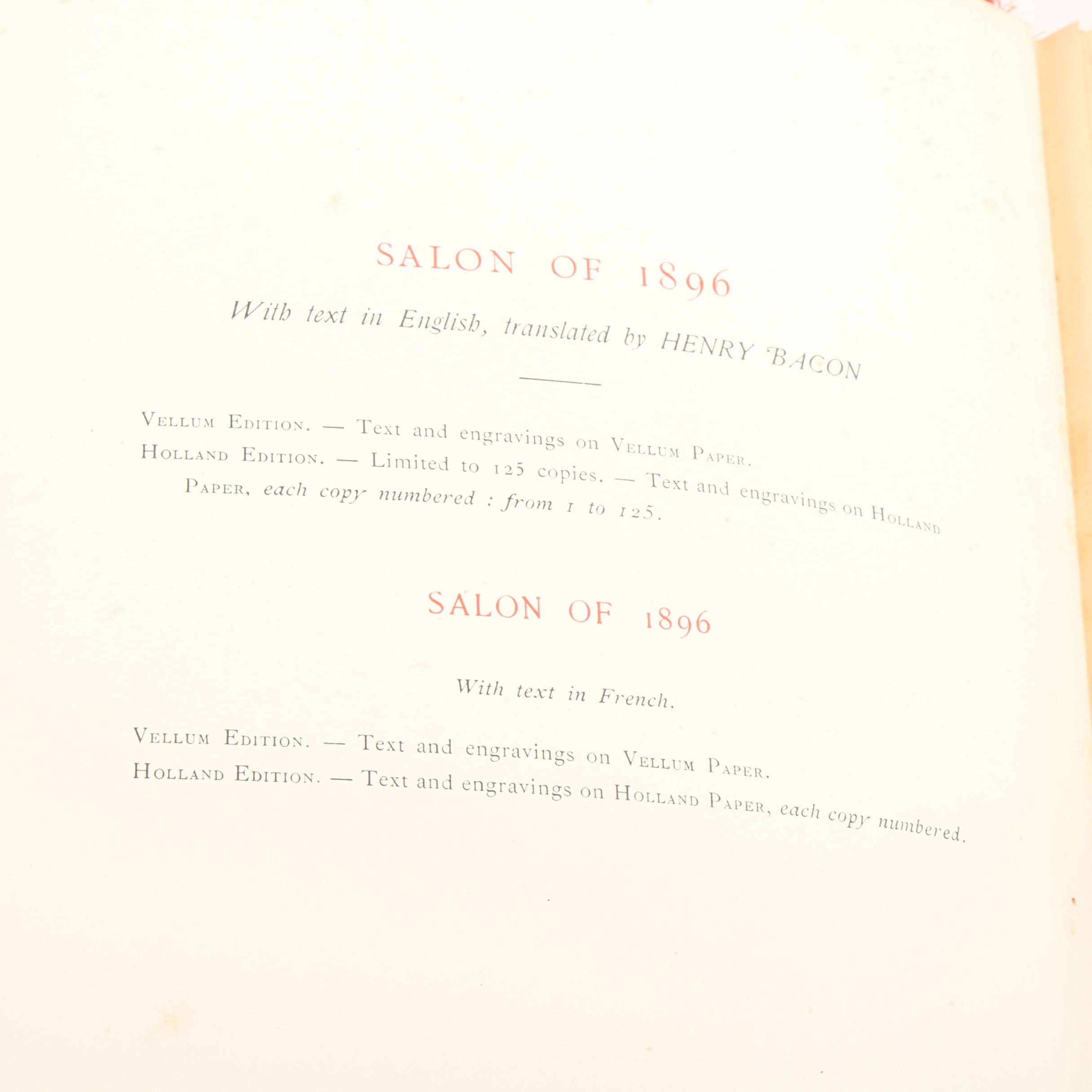 Antique "Goupil's Paris Salon of 1896" and "The Magazine of Art"