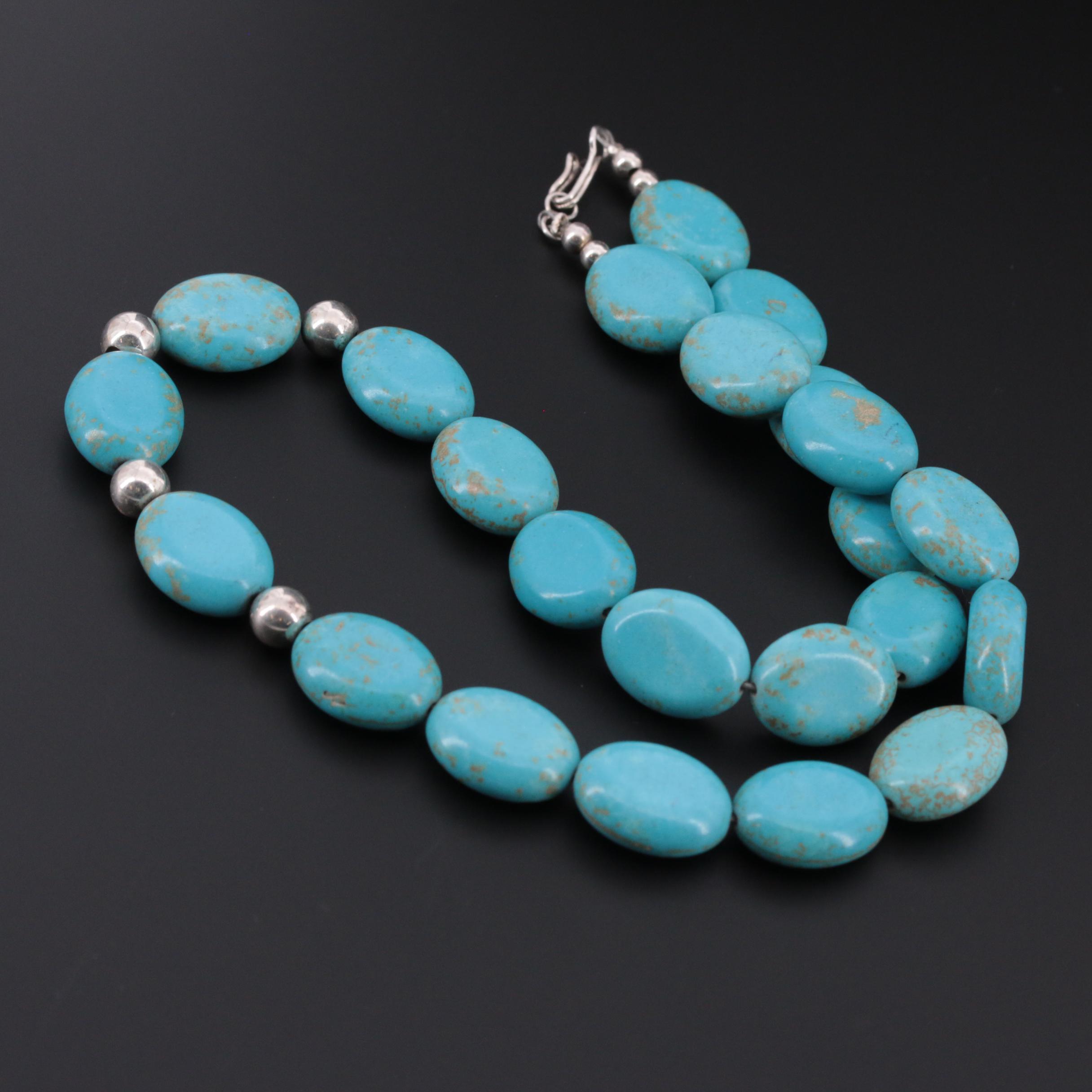 Southwestern Style Sterling Silver Shell and Gemstone Necklaces