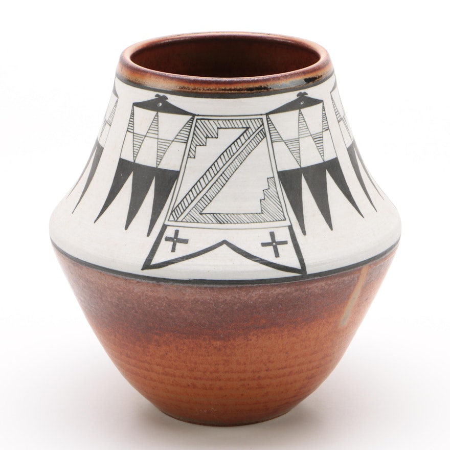 Native American Santa Clara Pueblo Ceramic Pot, 1983