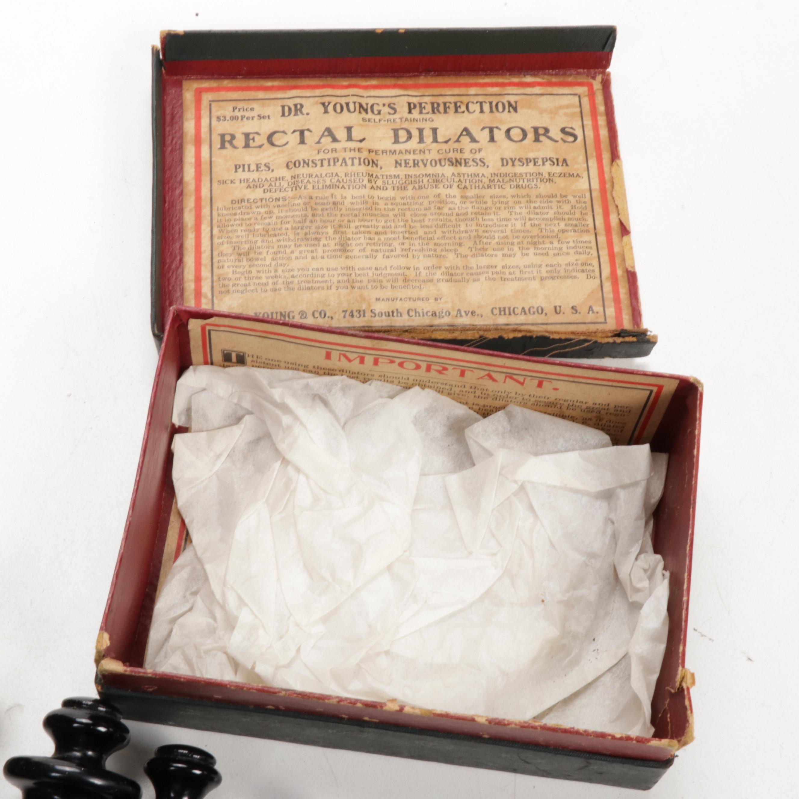 Dr. Young's Rectal Dilator Set Quack Medical Devices, Late 19th/Early 20th c.