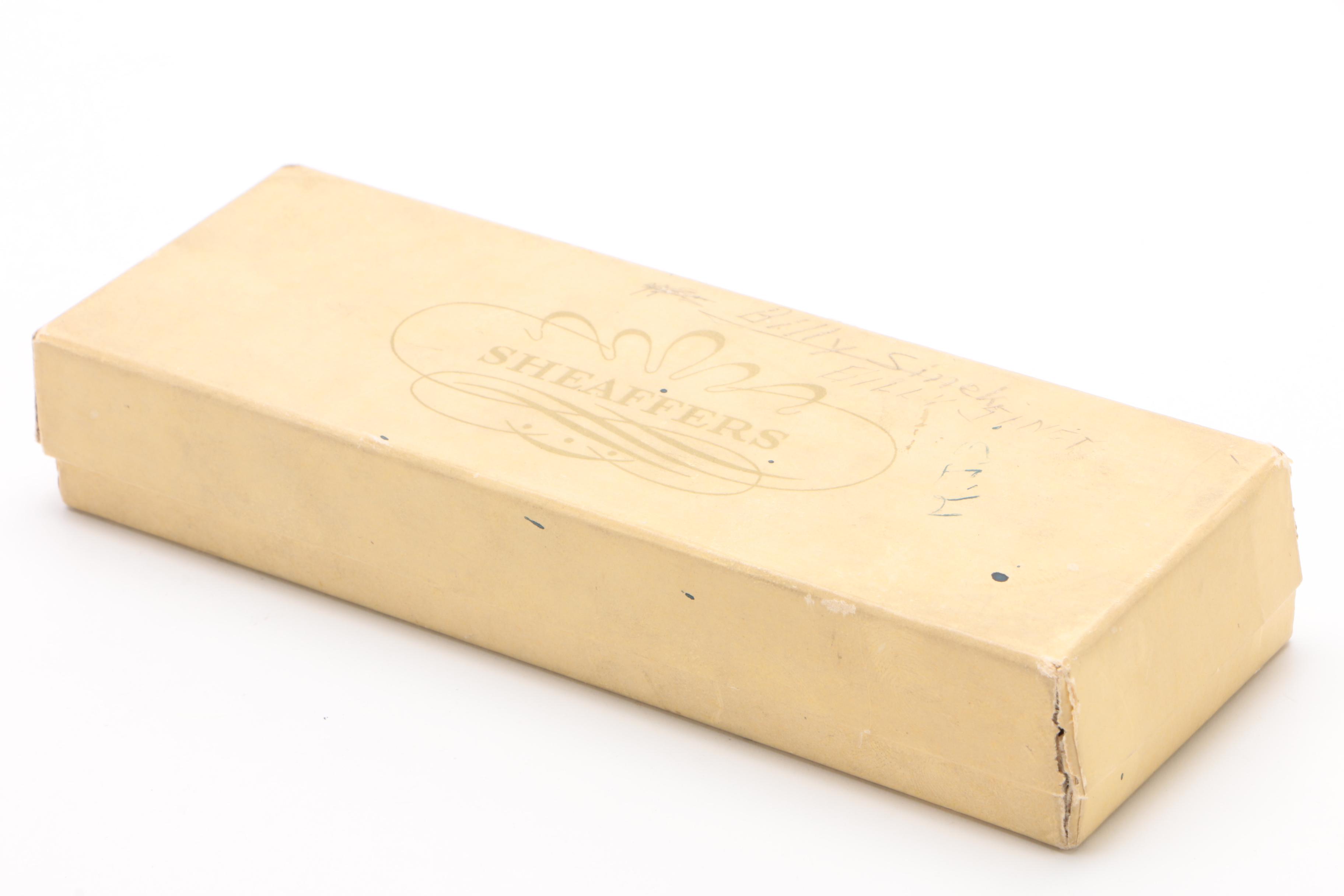 Sheaffer "Crest" Fountain Pen and Pencil Set with Gold Filled Caps, Vintage