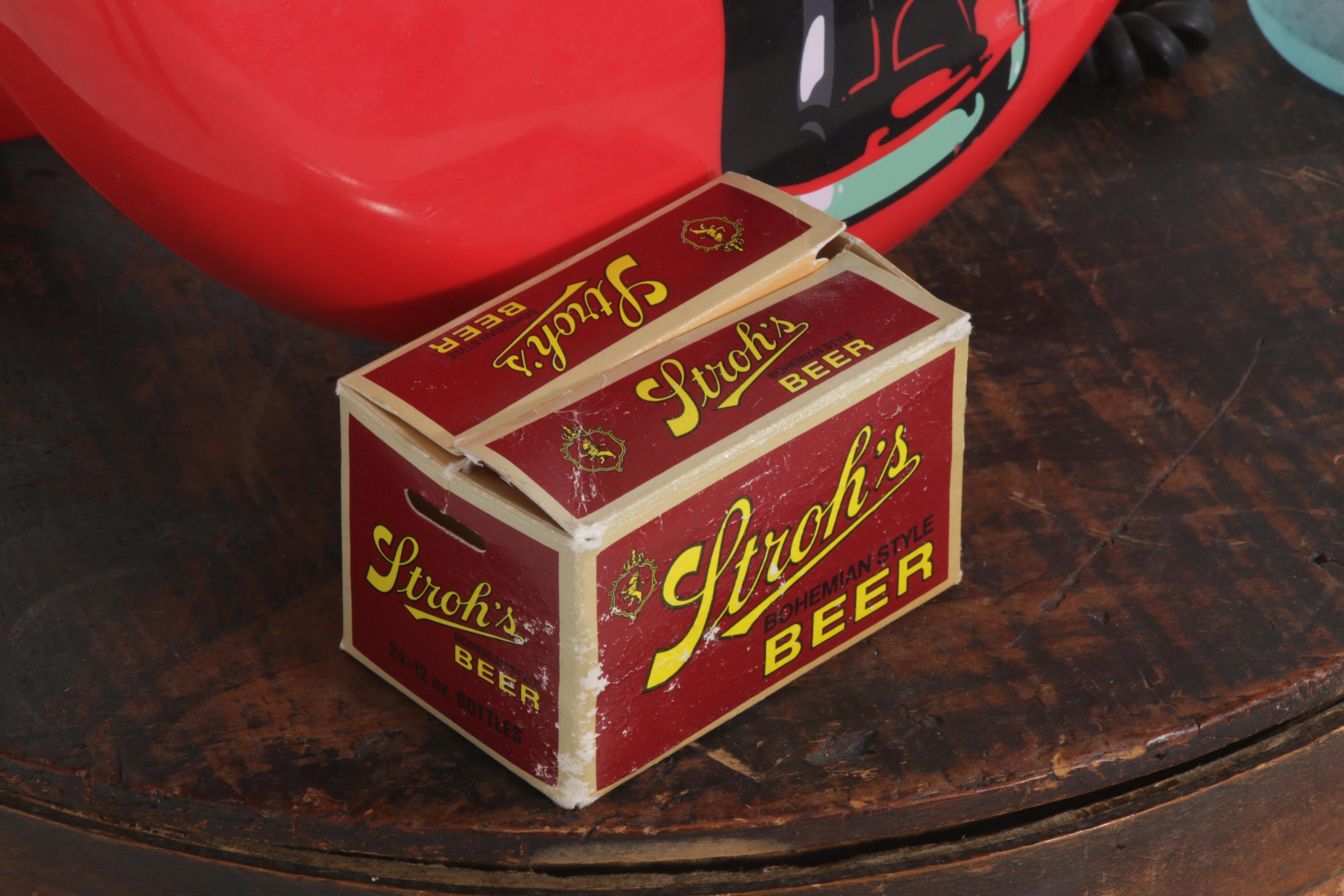 Coca-Cola Wall Phone and Crate with Other Advertising Containers, Vintage