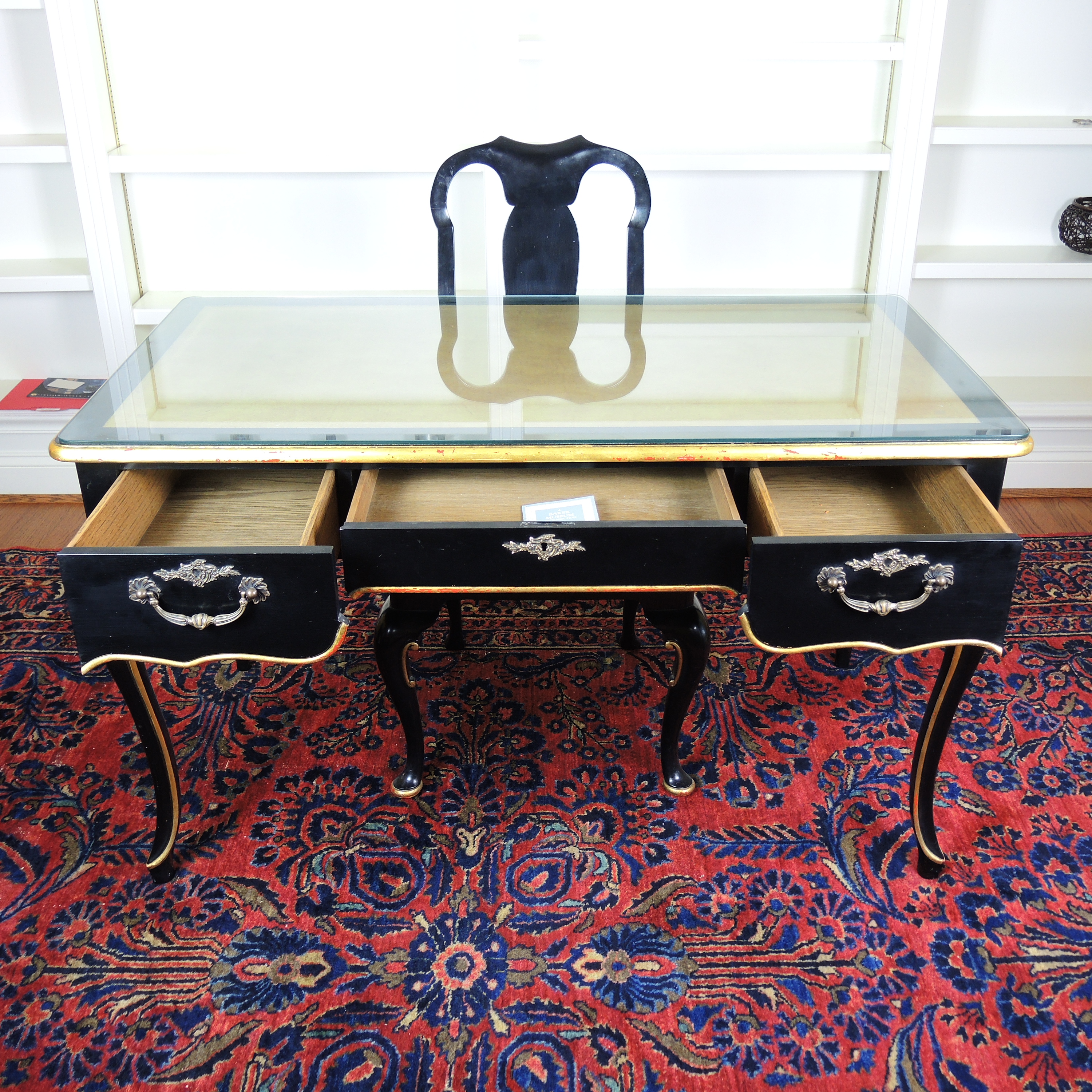 Baker Museum Reproduction Louis XV Bureau  Desk and Chair