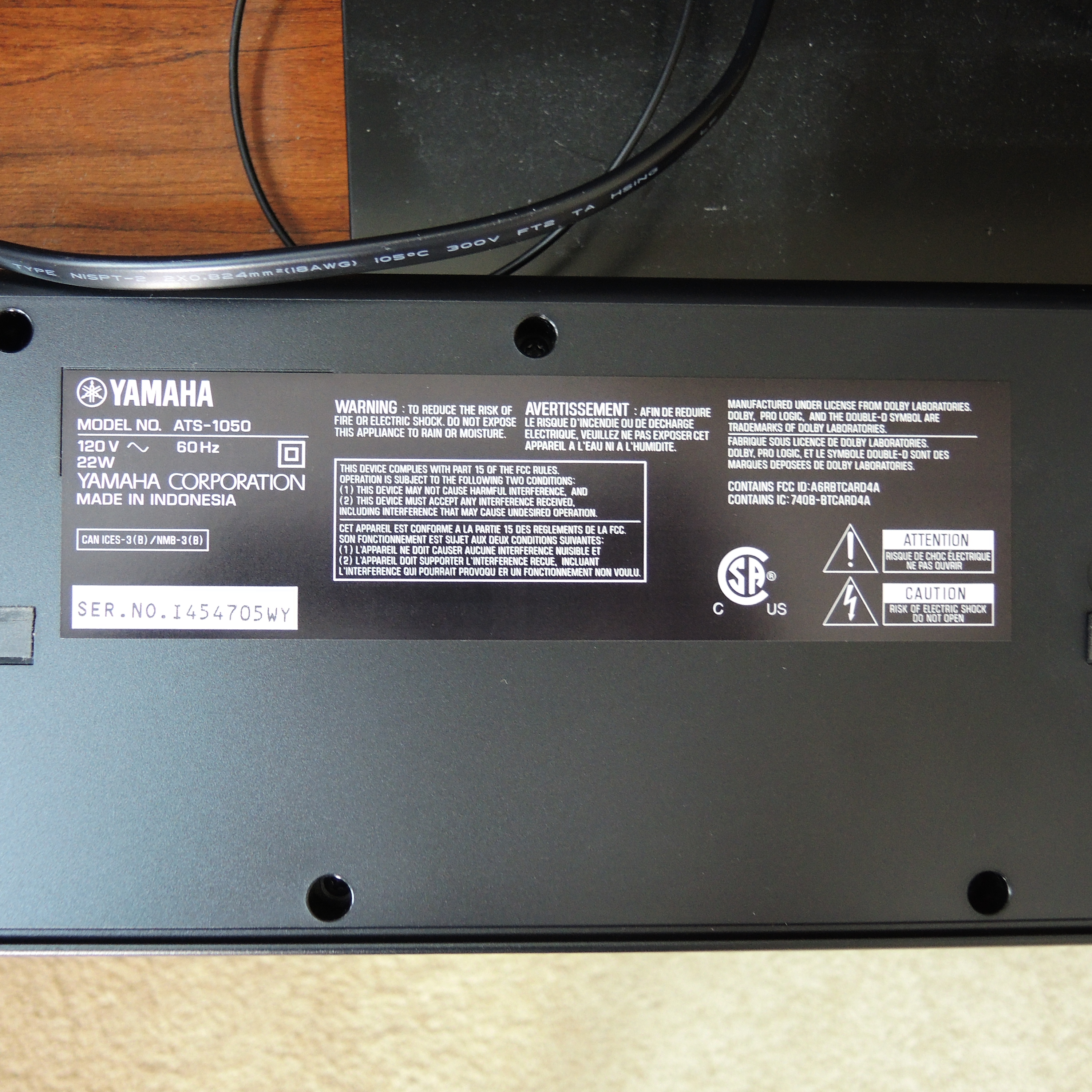 Panasonic Viera 50" 1080p Plasma TV and Yamaha Surround Sound Bar