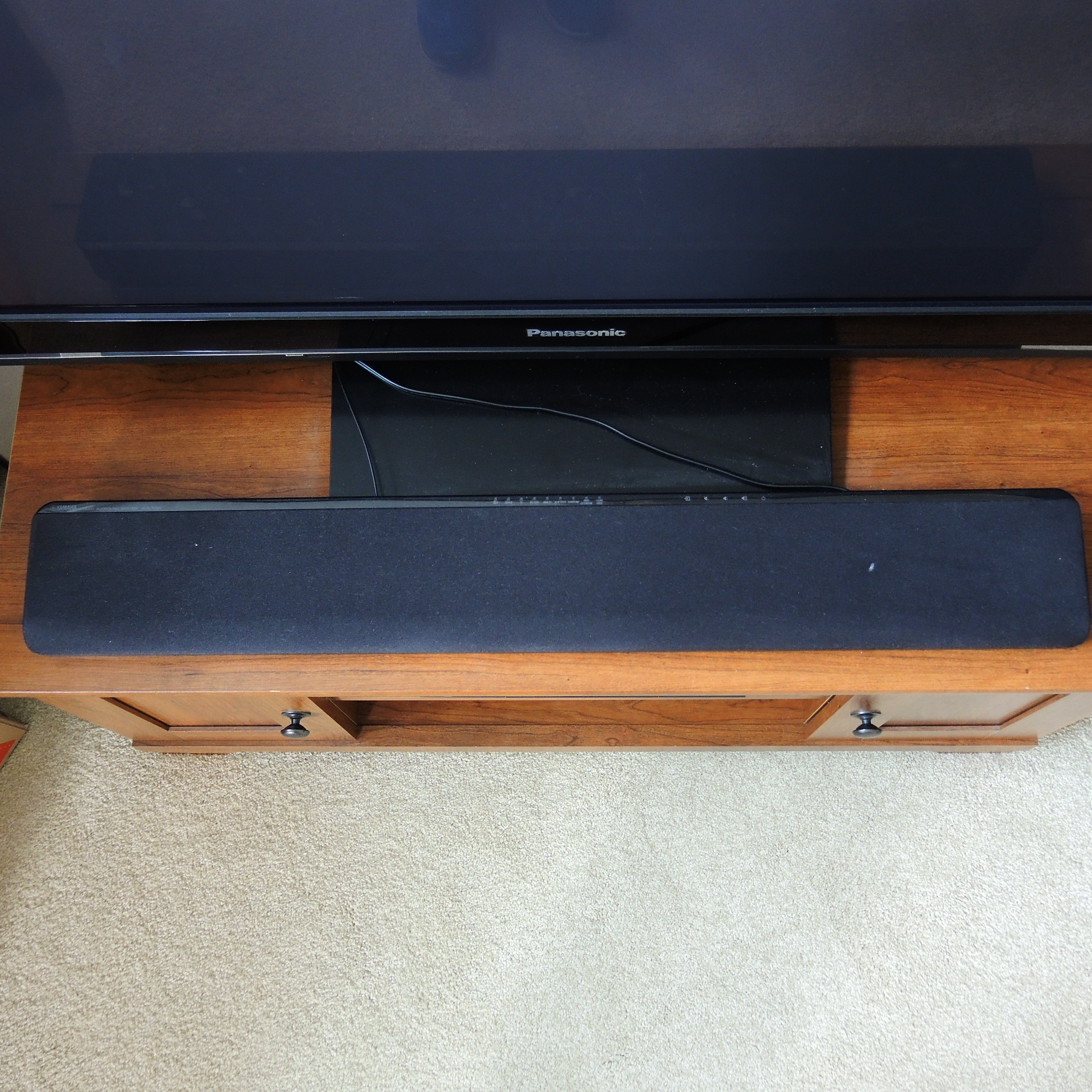 Panasonic Viera 50" 1080p Plasma TV and Yamaha Surround Sound Bar