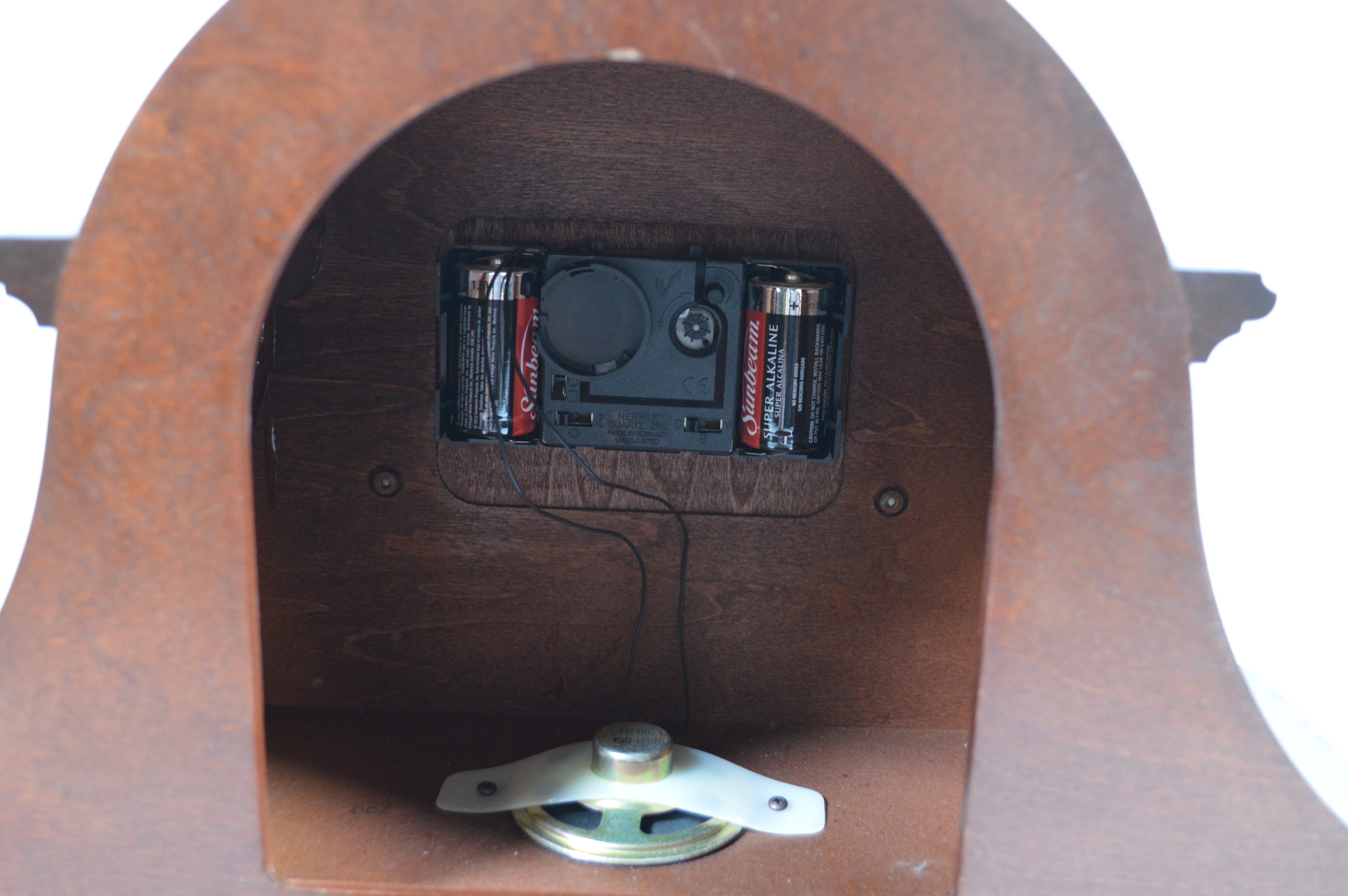 Howard Miller Burl Accent Dual Chime Mantel Clock